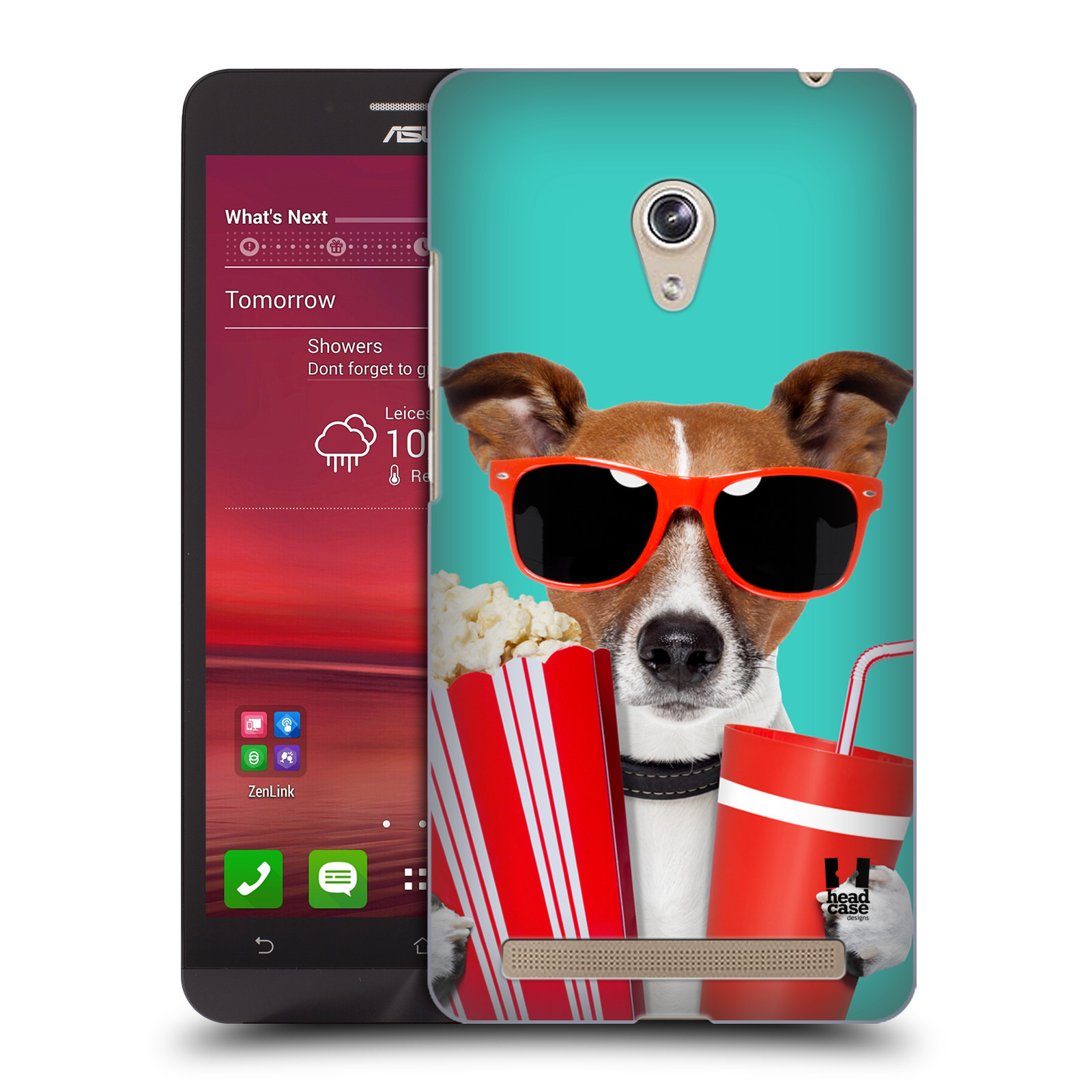 HEAD CASE plastový obal na mobil Asus Zenfone 6 vzor Legrační zvířátka pejsek v kině s popkornem