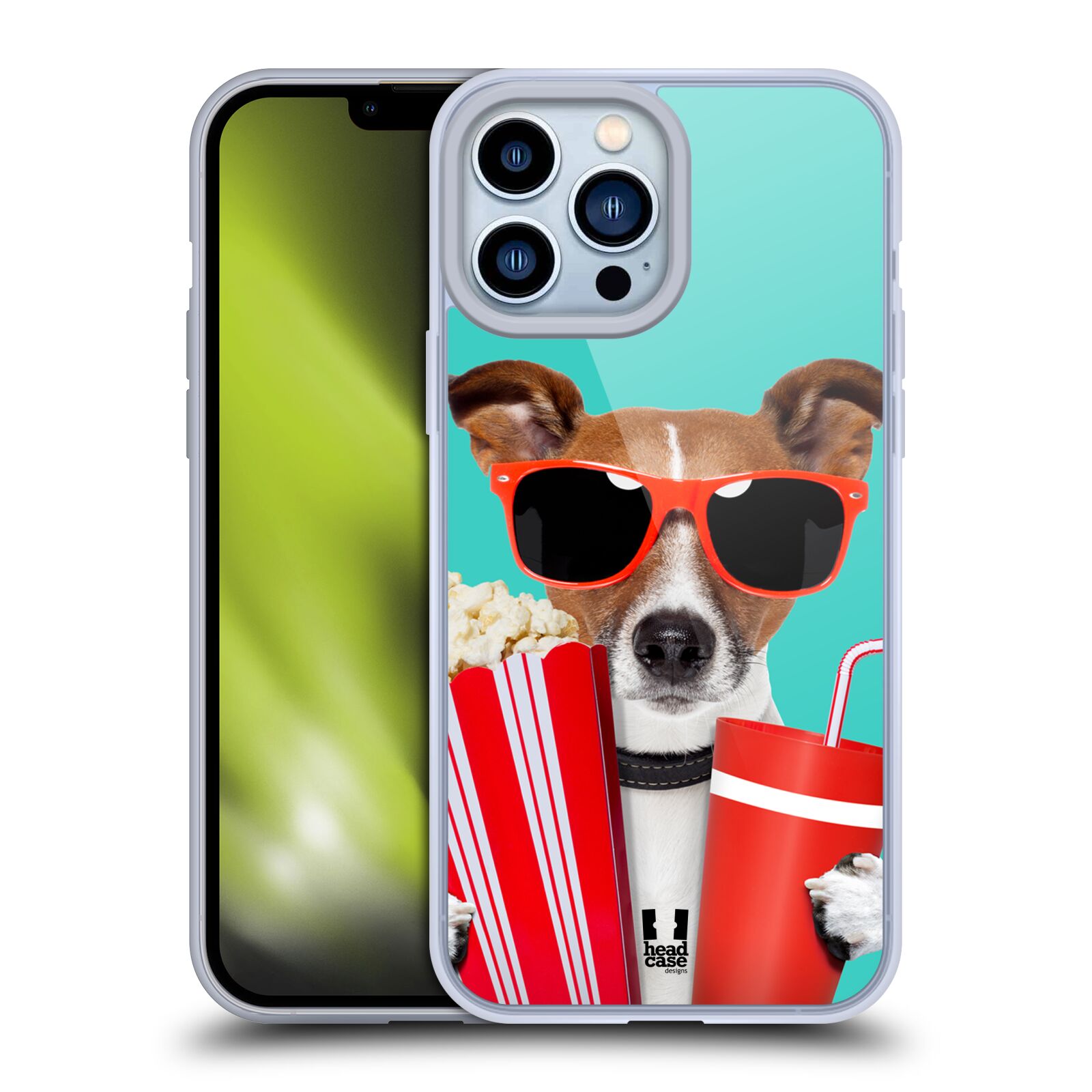 Plastový obal HEAD CASE na mobil Apple Iphone 13 PRO MAX vzor Legrační zvířátka pejsek v kině s popkornem