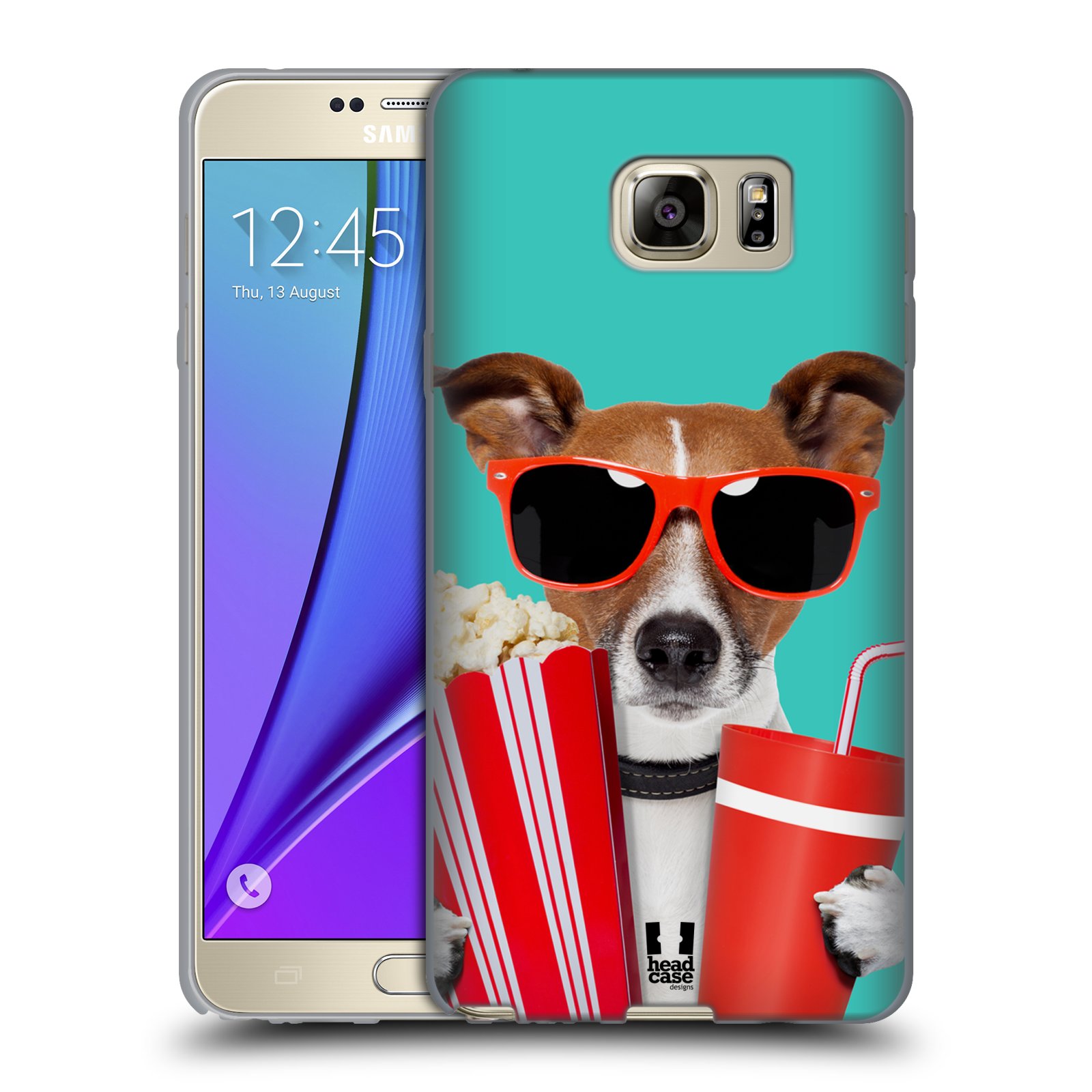 HEAD CASE silikonový obal na mobil Samsung Galaxy Note 5 (N920) vzor Legrační zvířátka pejsek v kině s popkornem