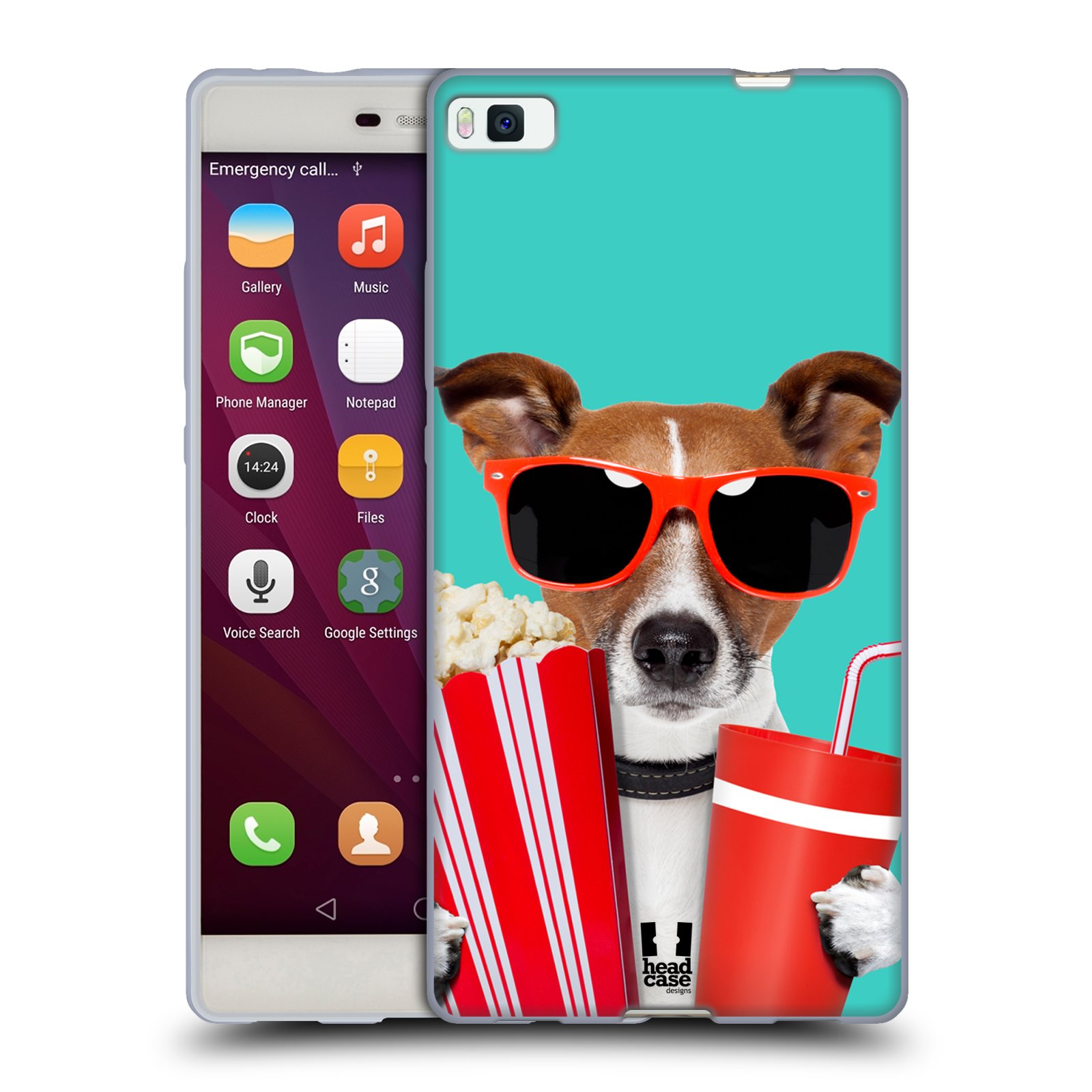 HEAD CASE silikonový obal na mobil Huawei P8 Legrační zvířátka pejsek divák