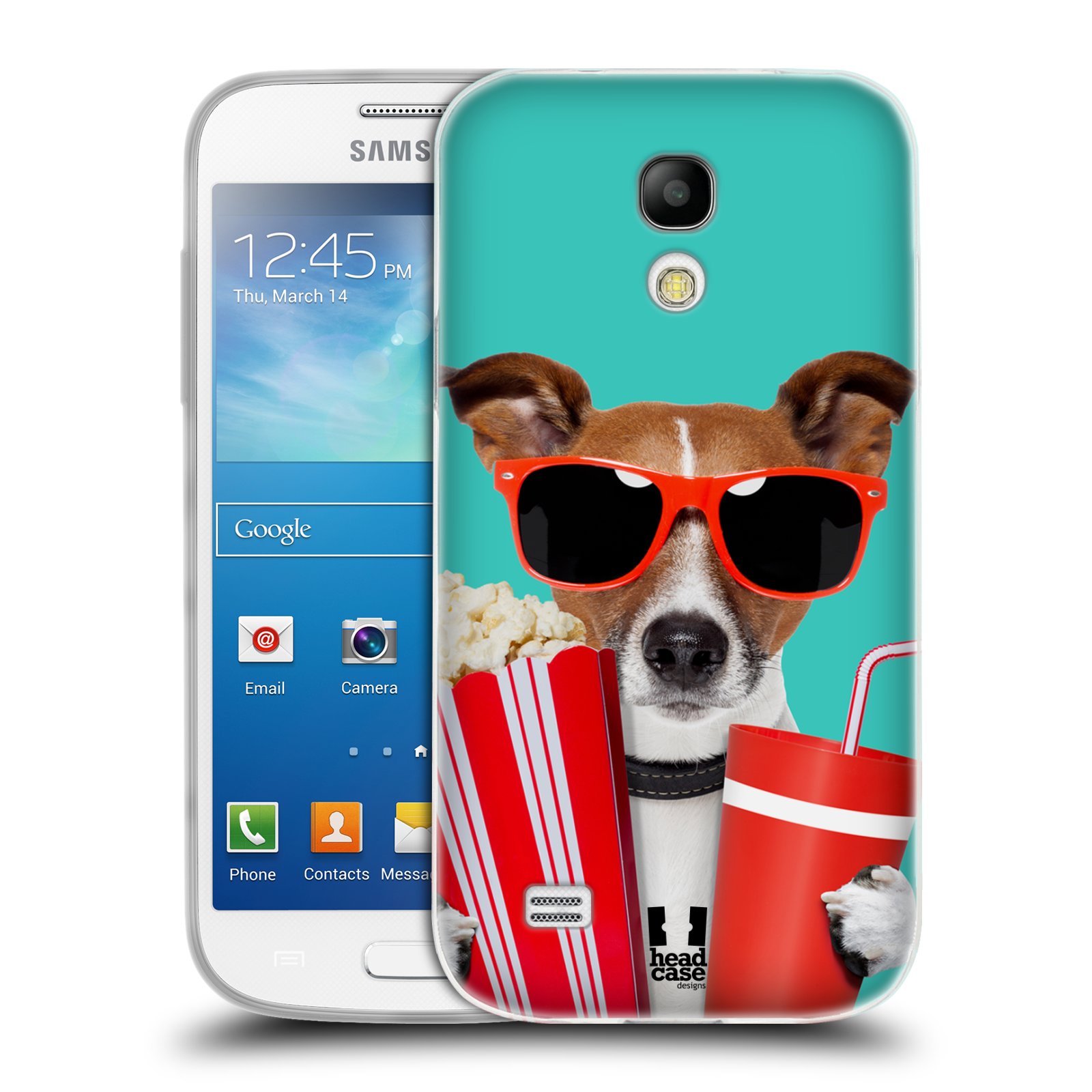 HEAD CASE silikonový obal na mobil Samsung Galaxy S4 MINI vzor Legrační zvířátka pejsek v kině s popkornem