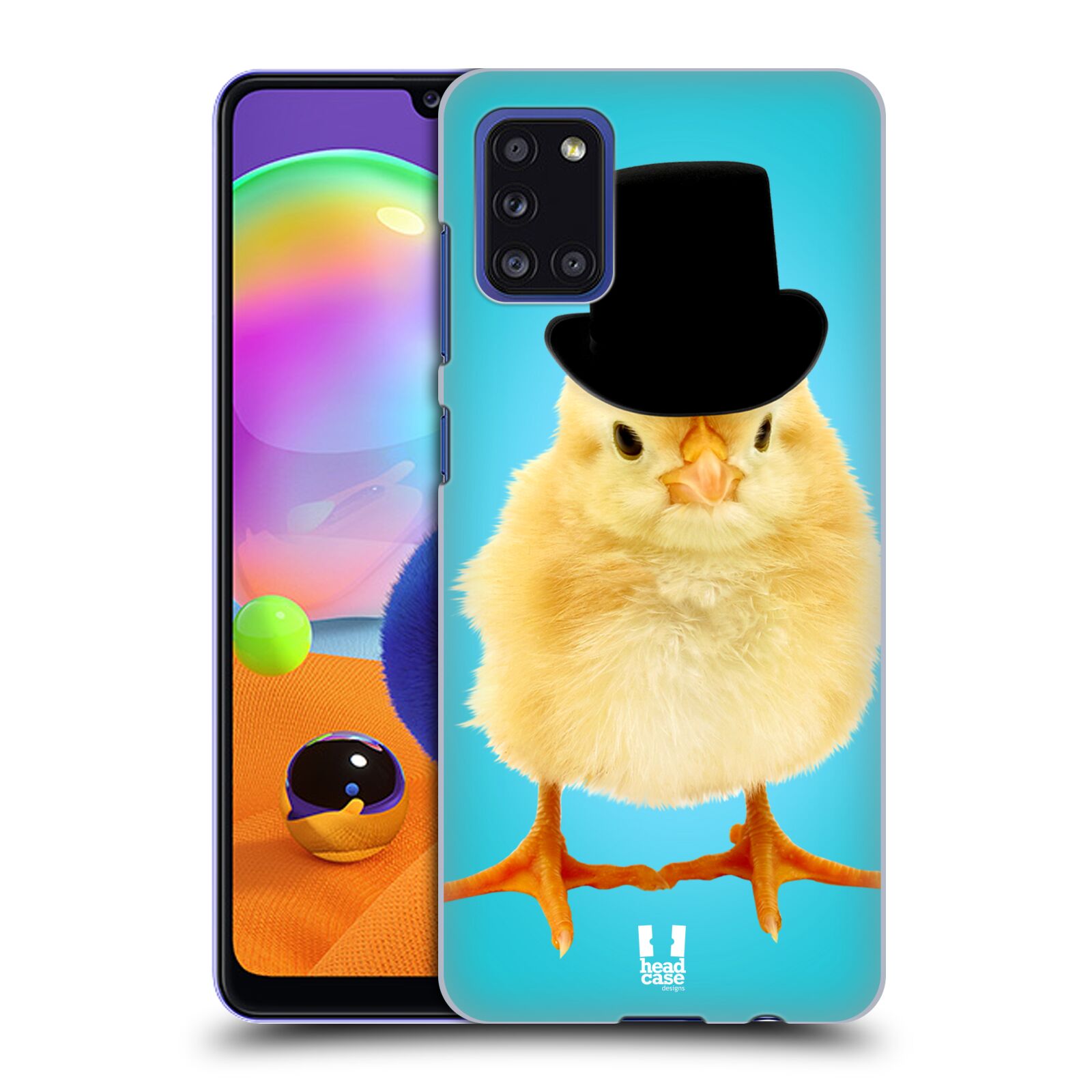 Zadní kryt na mobil Samsung Galaxy A31 vzor Legrační zvířátka Mr. kuřátko