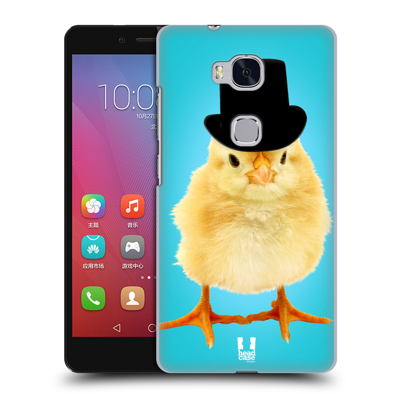 HEAD CASE pevný plastový obal na mobil HUAWEI HONOR 5X vzor Legrační zvířátka Mr. kuřátko