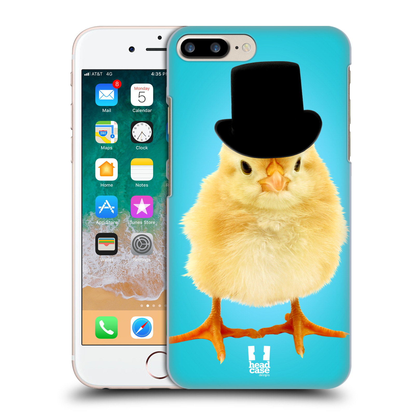 HEAD CASE plastový obal na mobil Apple Iphone 7 PLUS vzor Legrační zvířátka Mr. kuřátko