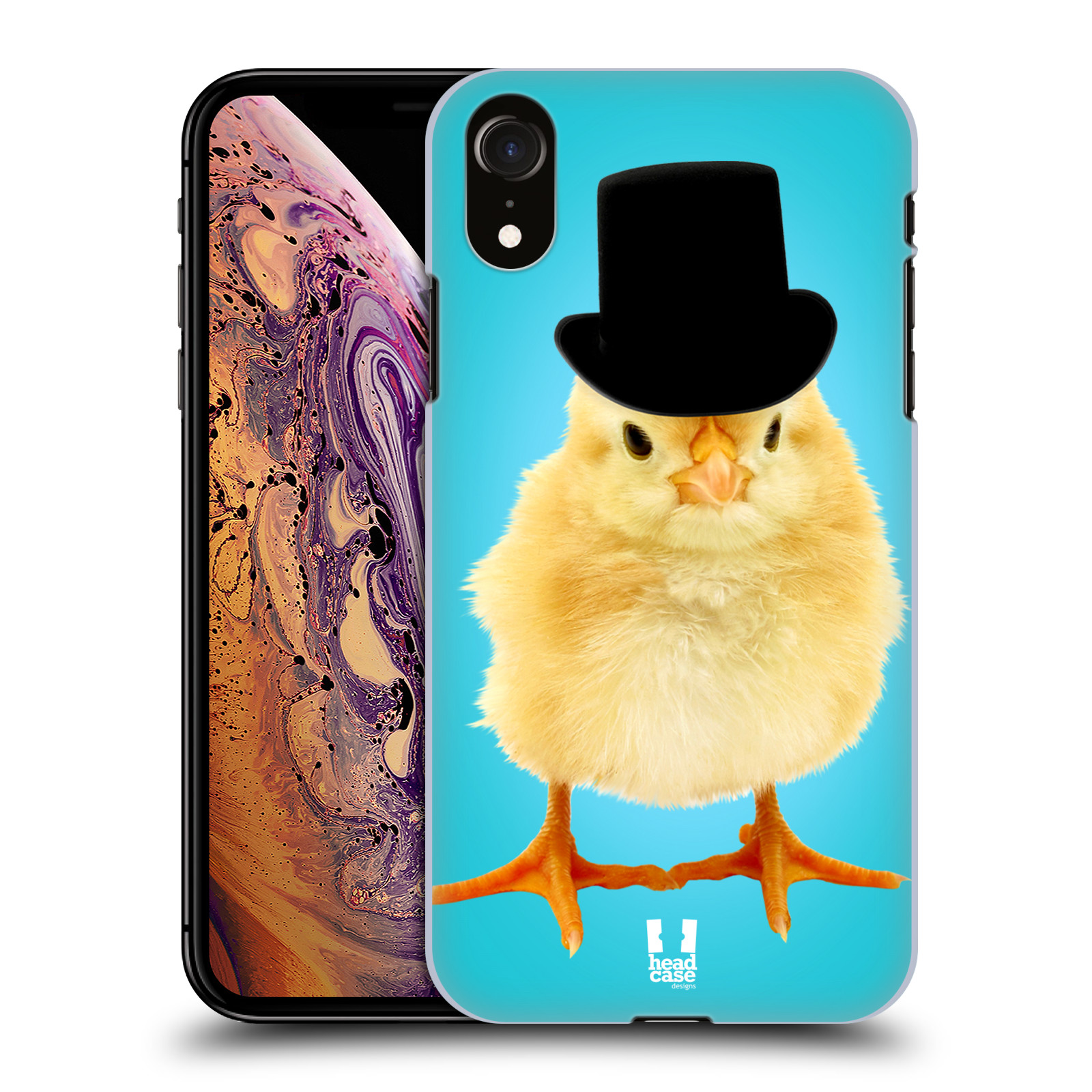 HEAD CASE plastový obal na mobil Apple Iphone XR vzor Legrační zvířátka Mr. kuřátko
