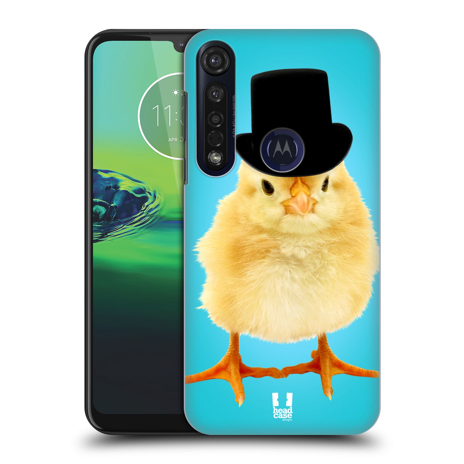 Pouzdro na mobil Motorola Moto G8 PLUS - HEAD CASE - vzor Legrační zvířátka Mr. kuřátko