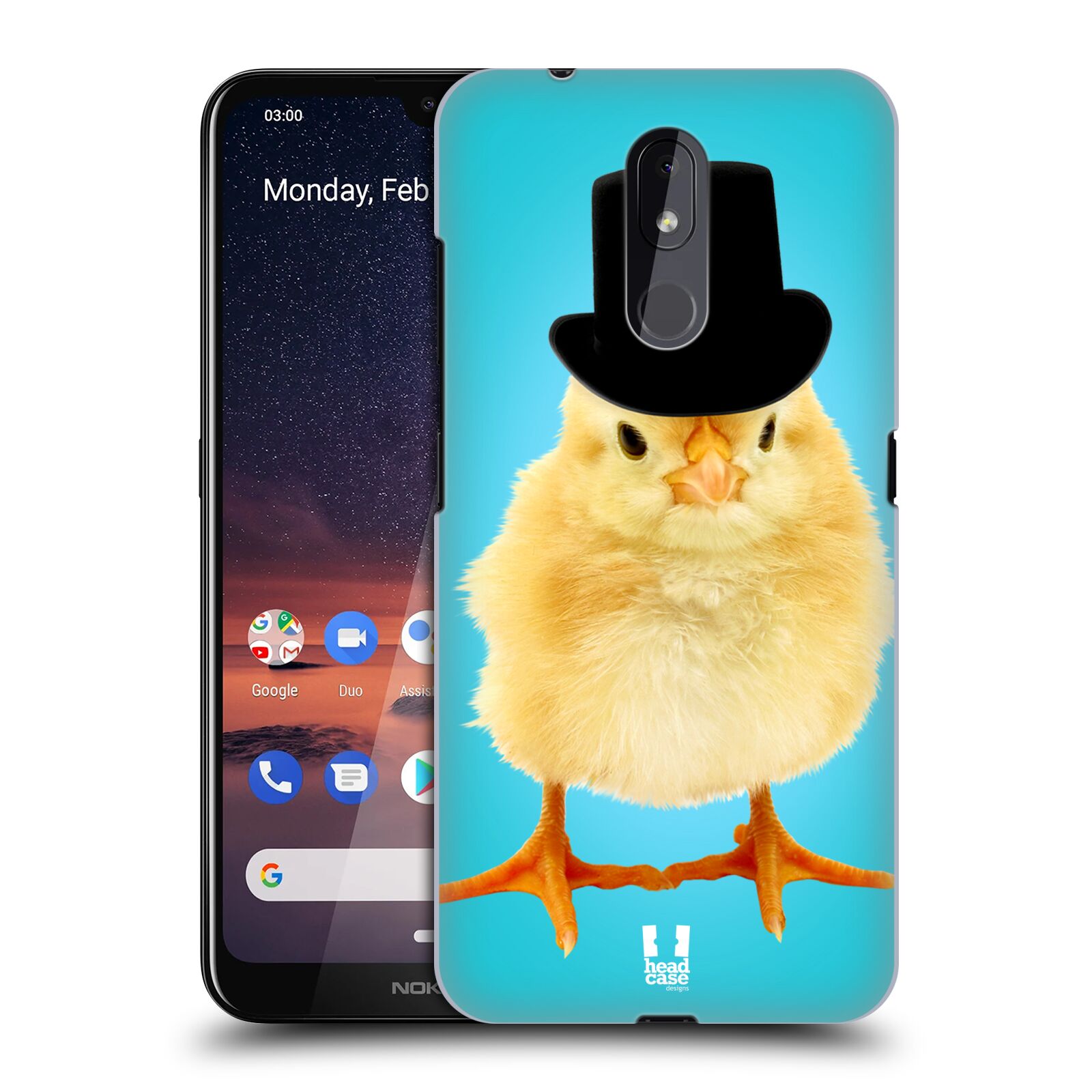 Pouzdro na mobil Nokia 3.2 - HEAD CASE - vzor Legrační zvířátka Mr. kuřátko