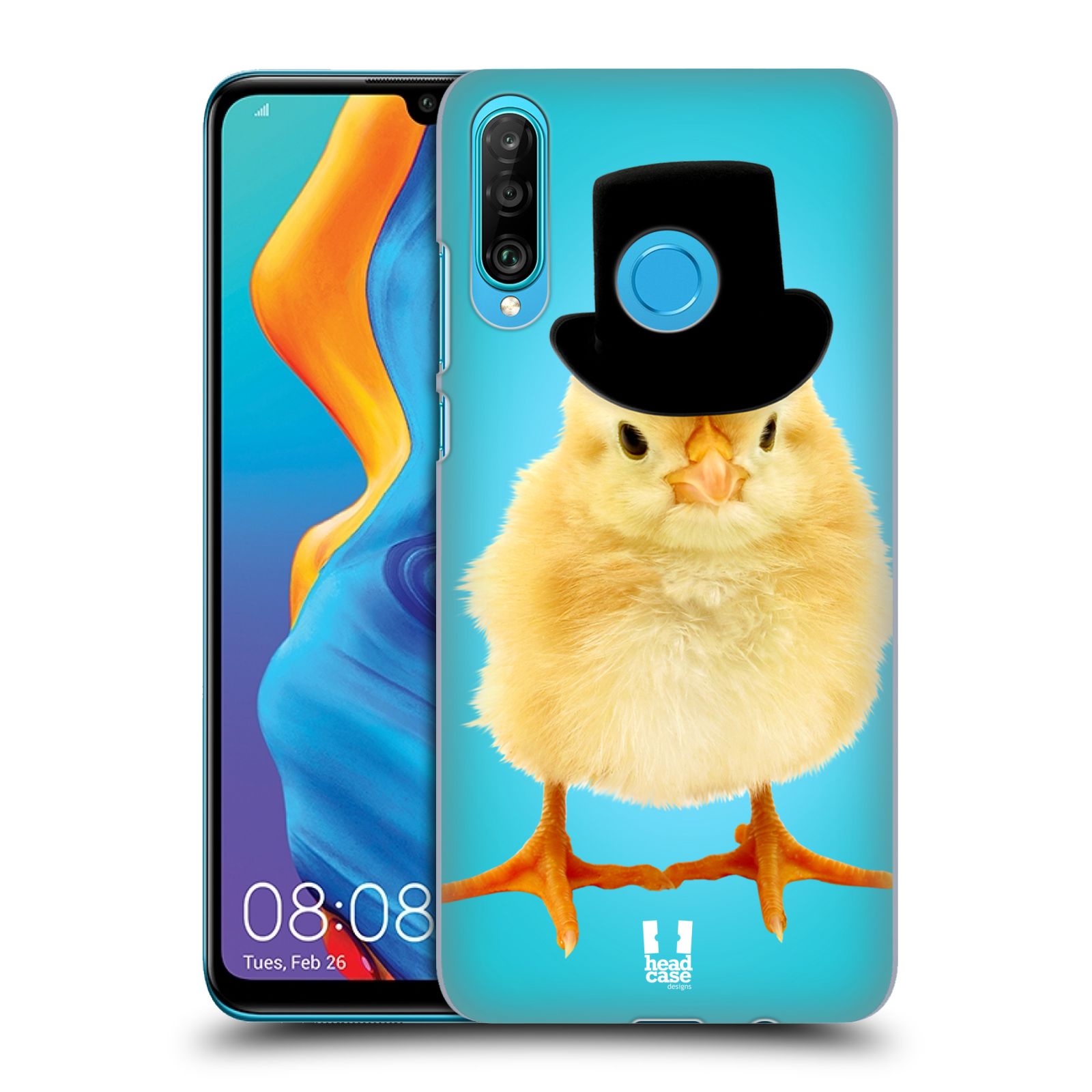 Pouzdro na mobil Huawei P30 LITE - HEAD CASE - vzor Legrační zvířátka Mr. kuřátko