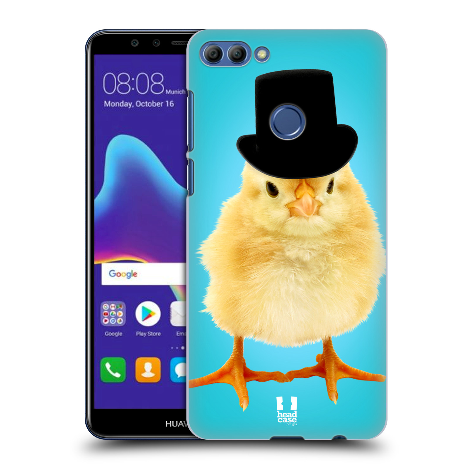 HEAD CASE plastový obal na mobil Huawei Y9 2018 vzor Legrační zvířátka Mr. kuřátko
