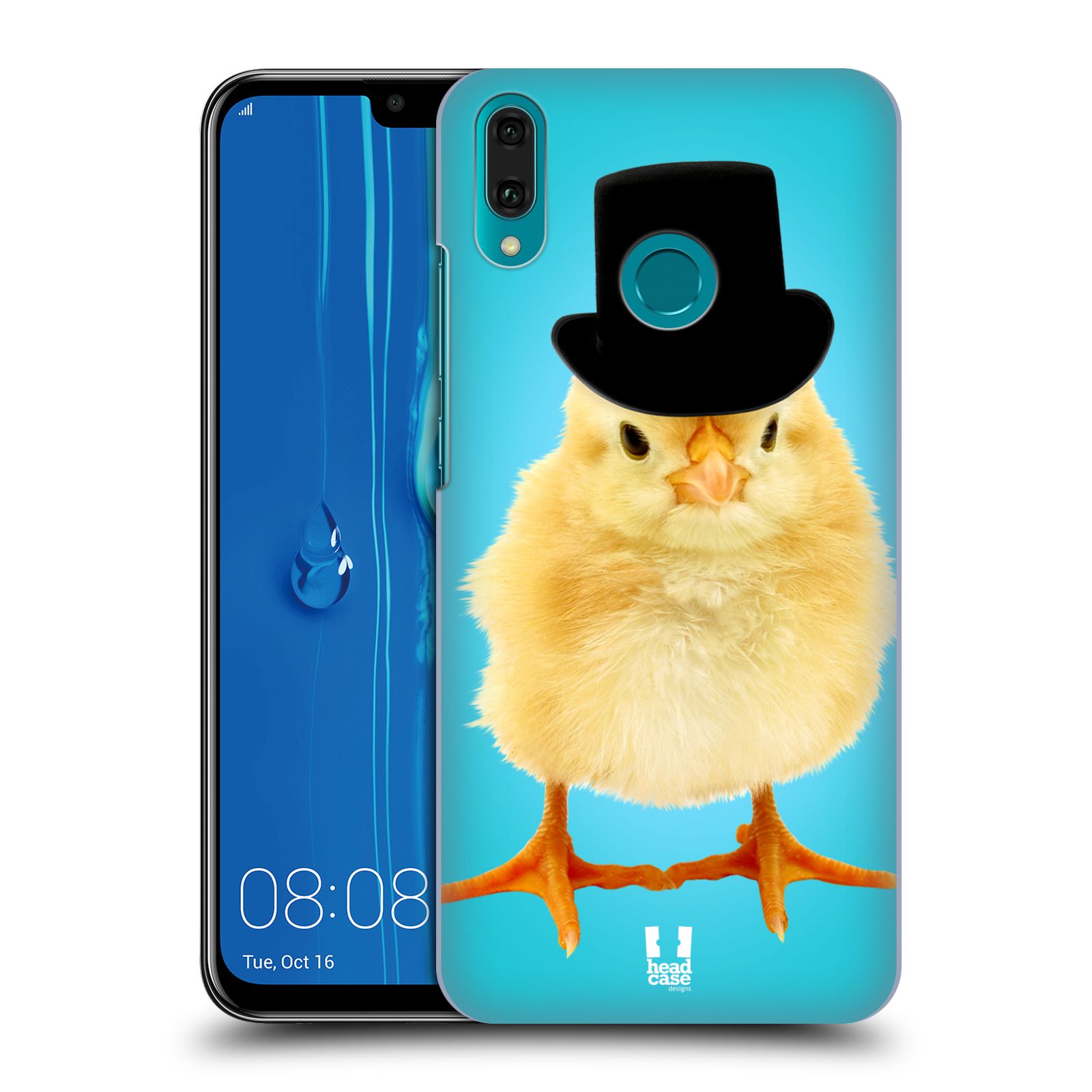 Pouzdro na mobil Huawei Y9 2019 - HEAD CASE - vzor Legrační zvířátka Mr. kuřátko