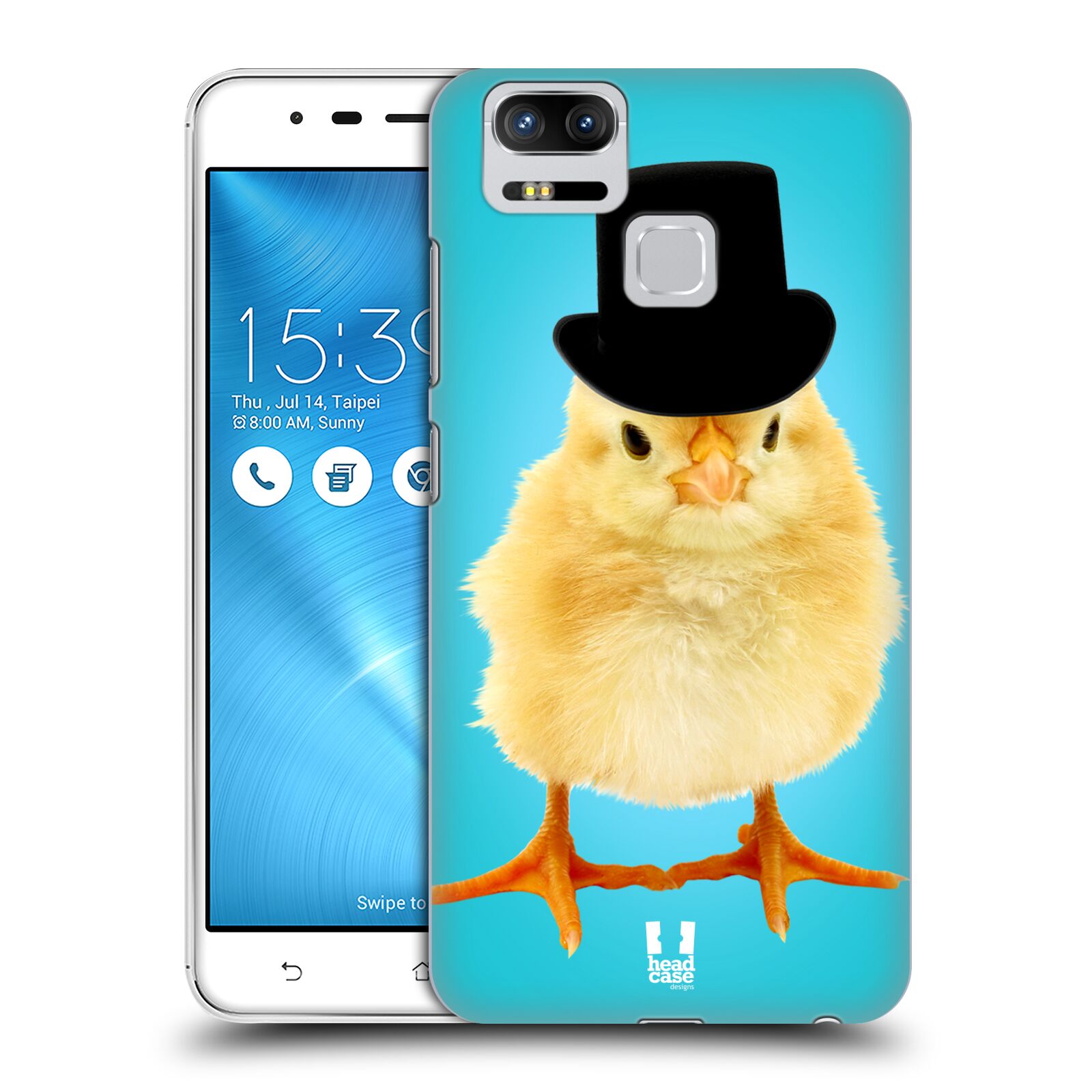 HEAD CASE plastový obal na mobil Asus Zenfone 3 Zoom ZE553KL vzor Legrační zvířátka Mr. kuřátko