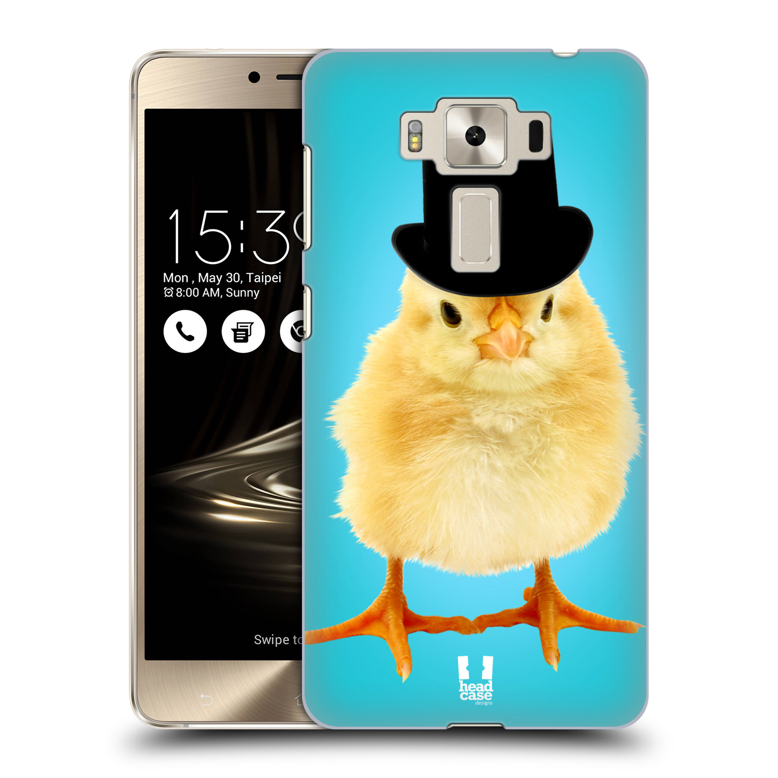HEAD CASE plastový obal na mobil Asus Zenfone 3 DELUXE ZS550KL vzor Legrační zvířátka Mr. kuřátko