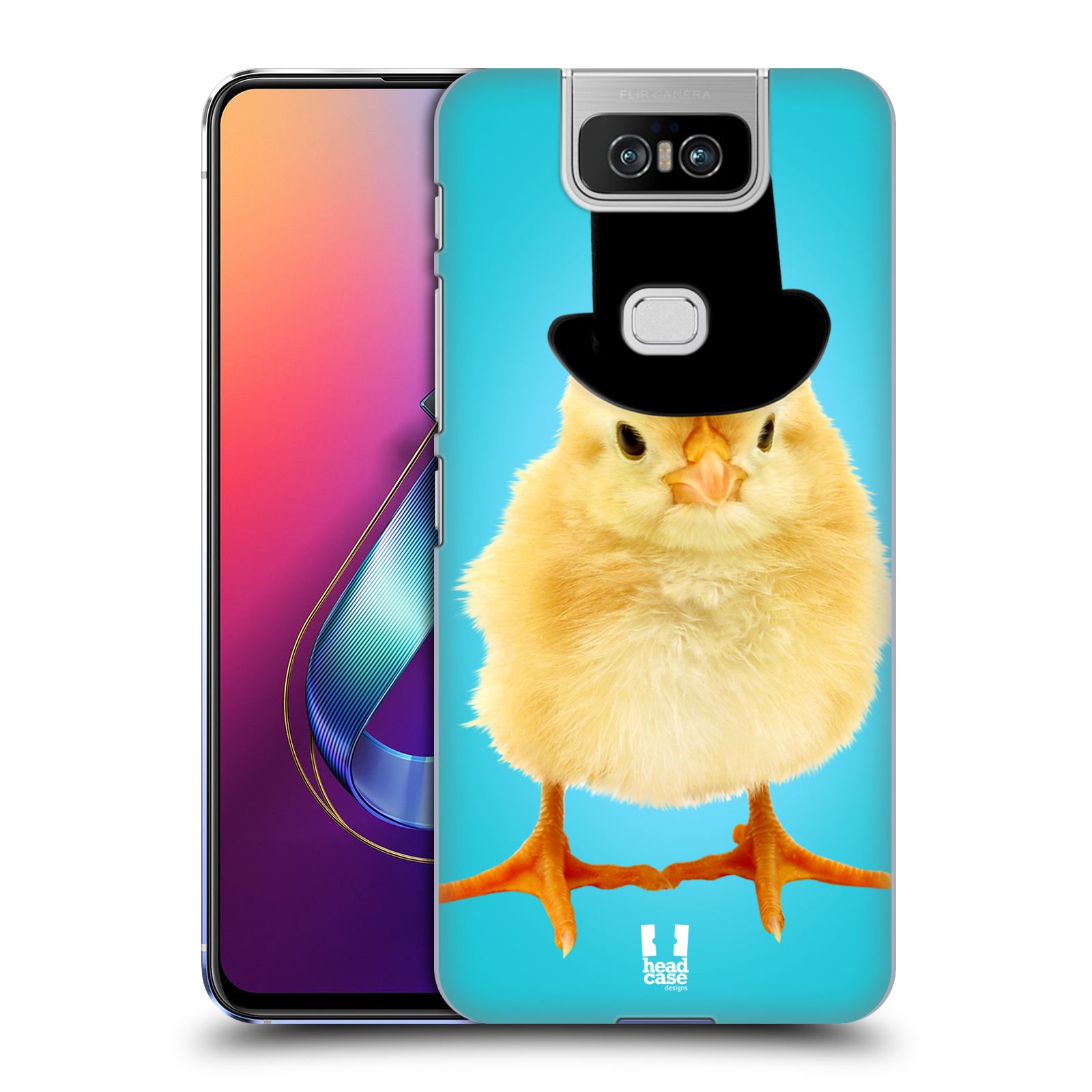 Pouzdro na mobil Asus Zenfone 6 ZS630KL - HEAD CASE - vzor Legrační zvířátka Mr. kuřátko