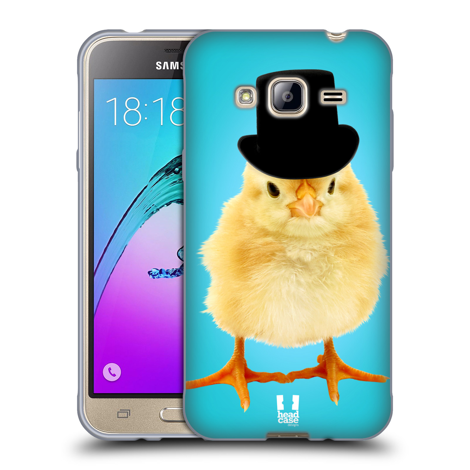 HEAD CASE silikonový obal na mobil Samsung Galaxy J3, J3 2016 vzor Legrační zvířátka Mr. kuřátko