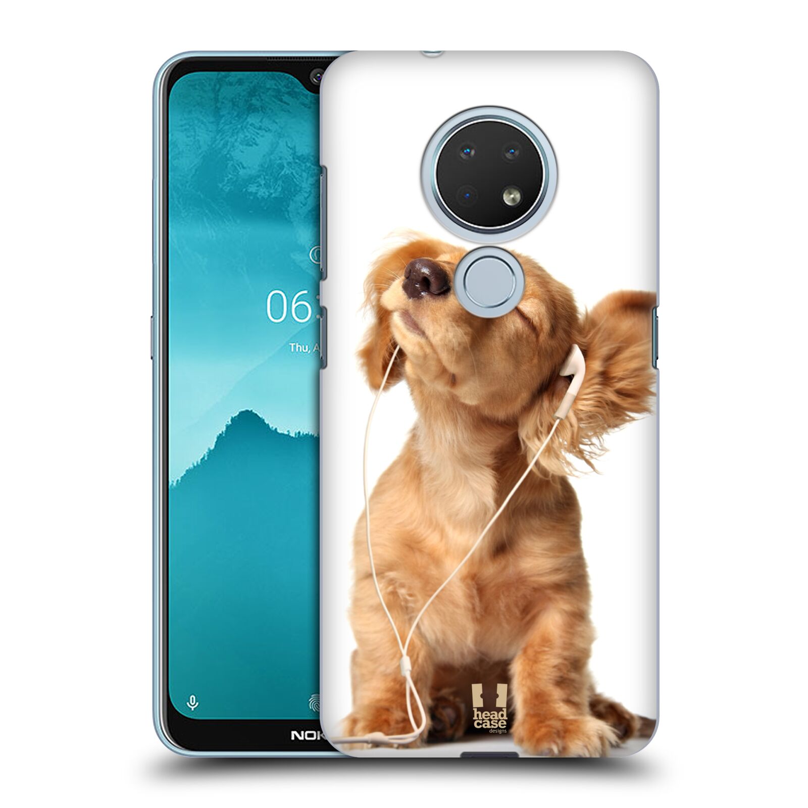 Pouzdro na mobil Nokia 6.2 - HEAD CASE - vzor Legrační zvířátka roztomilé štěňátko se sluchátky MUSIC