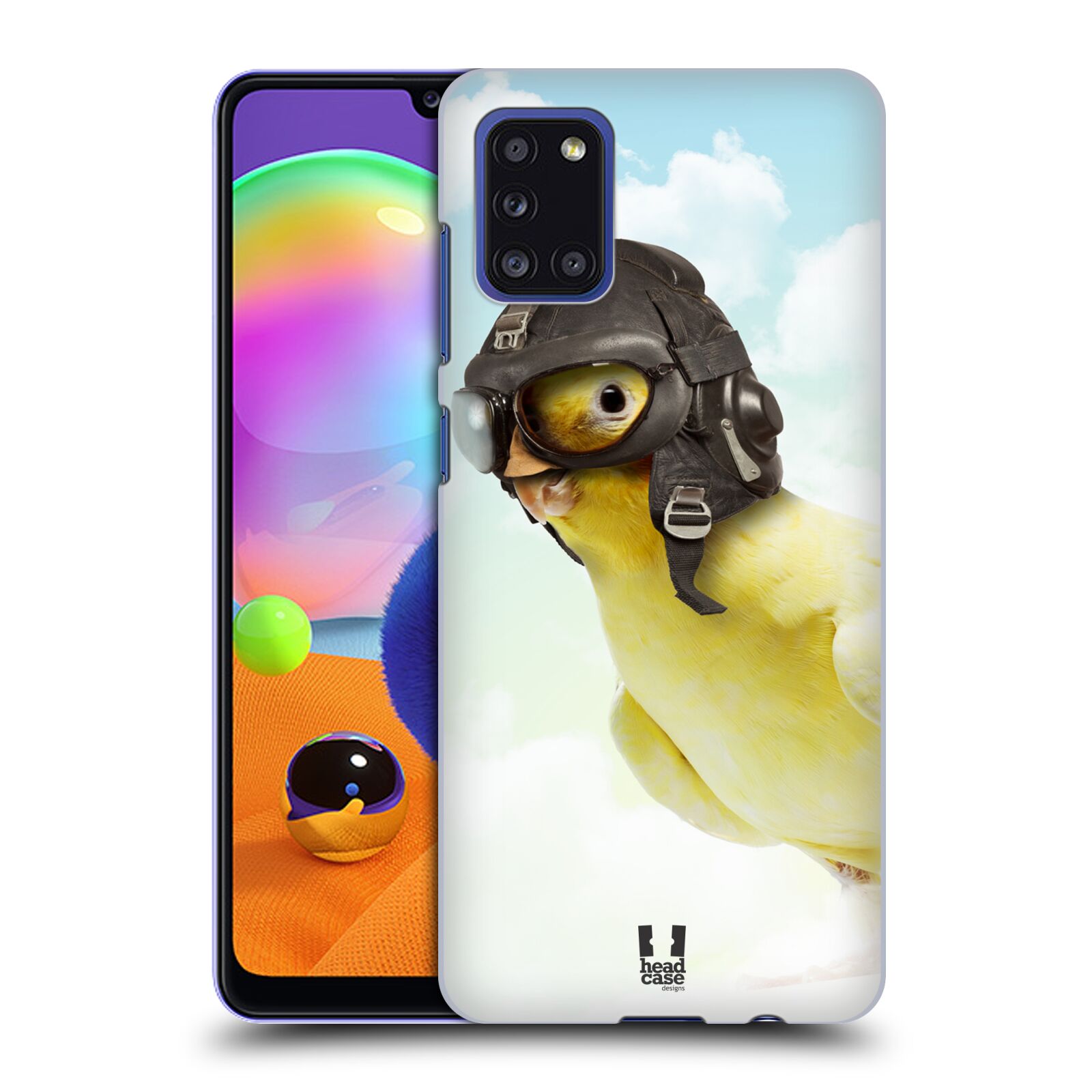 Zadní kryt na mobil Samsung Galaxy A31 vzor Legrační zvířátka ptáček letec