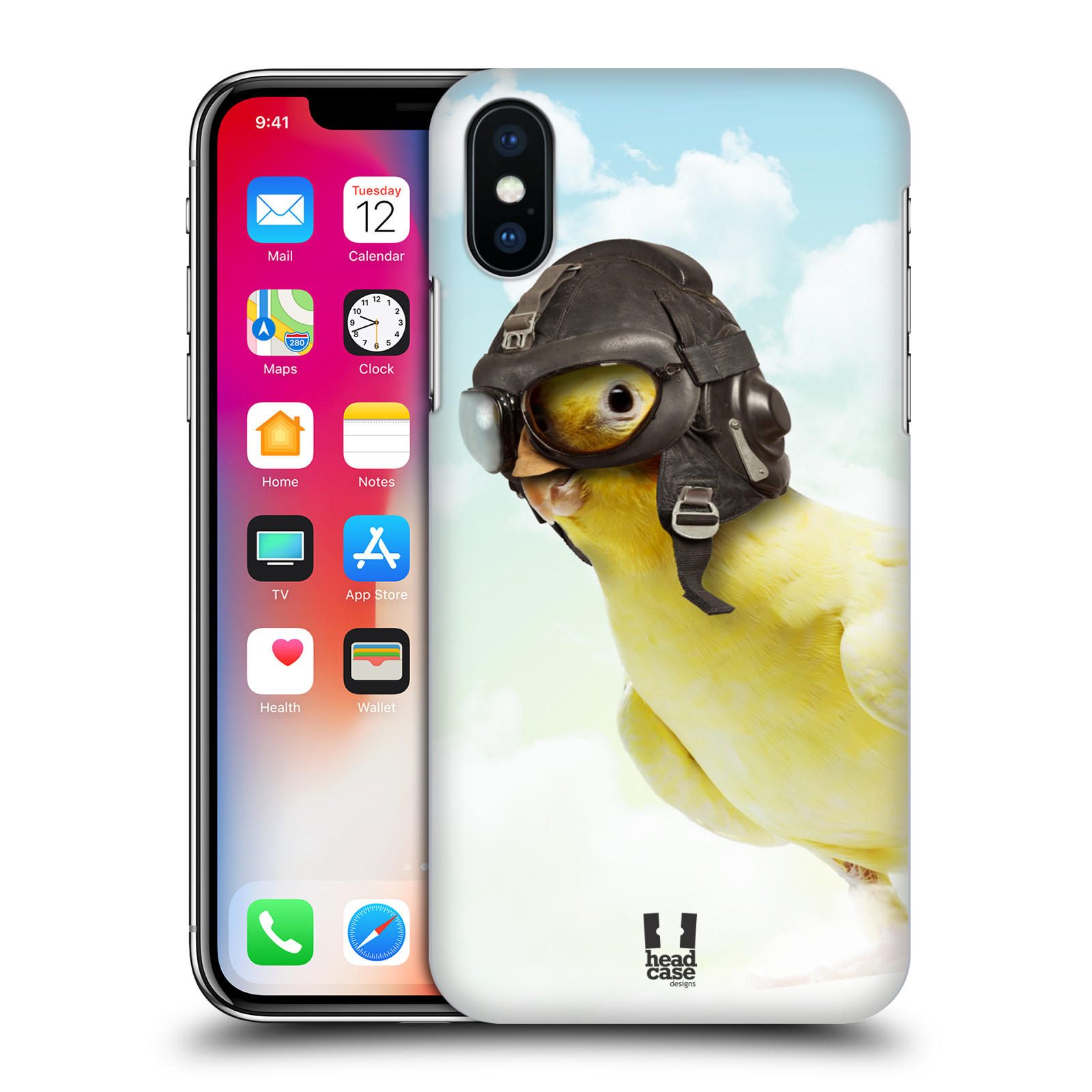 HEAD CASE plastový obal na mobil Apple Iphone X / XS vzor Legrační zvířátka ptáček letec