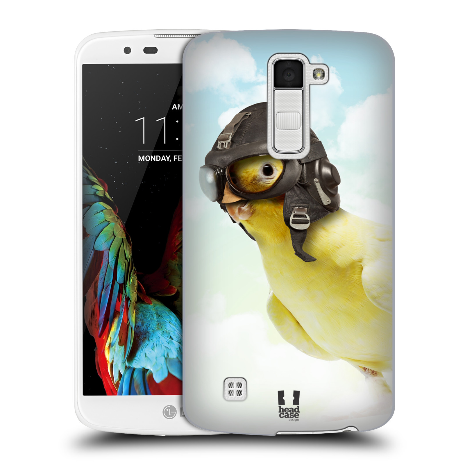 HEAD CASE plastový obal na mobil LG K10 vzor Legrační zvířátka ptáček letec