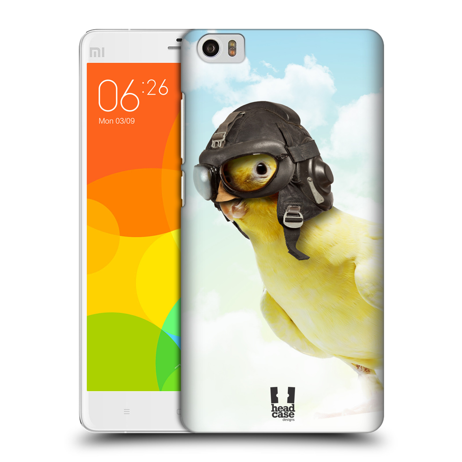 HEAD CASE pevný plastový obal na mobil XIAOMI Mi Note vzor Legrační zvířátka ptáček letec