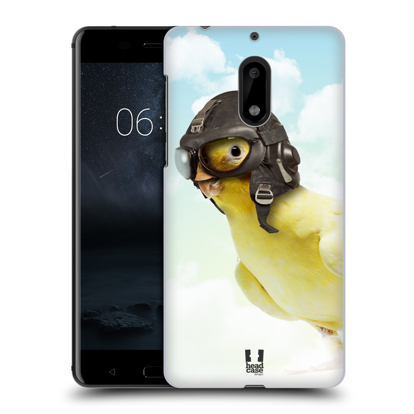 HEAD CASE plastový obal na mobil Nokia 6 vzor Legrační zvířátka ptáček letec