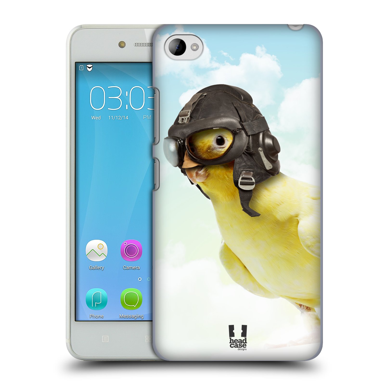 HEAD CASE pevný plastový obal na mobil LENOVO S90 vzor Legrační zvířátka ptáček letec