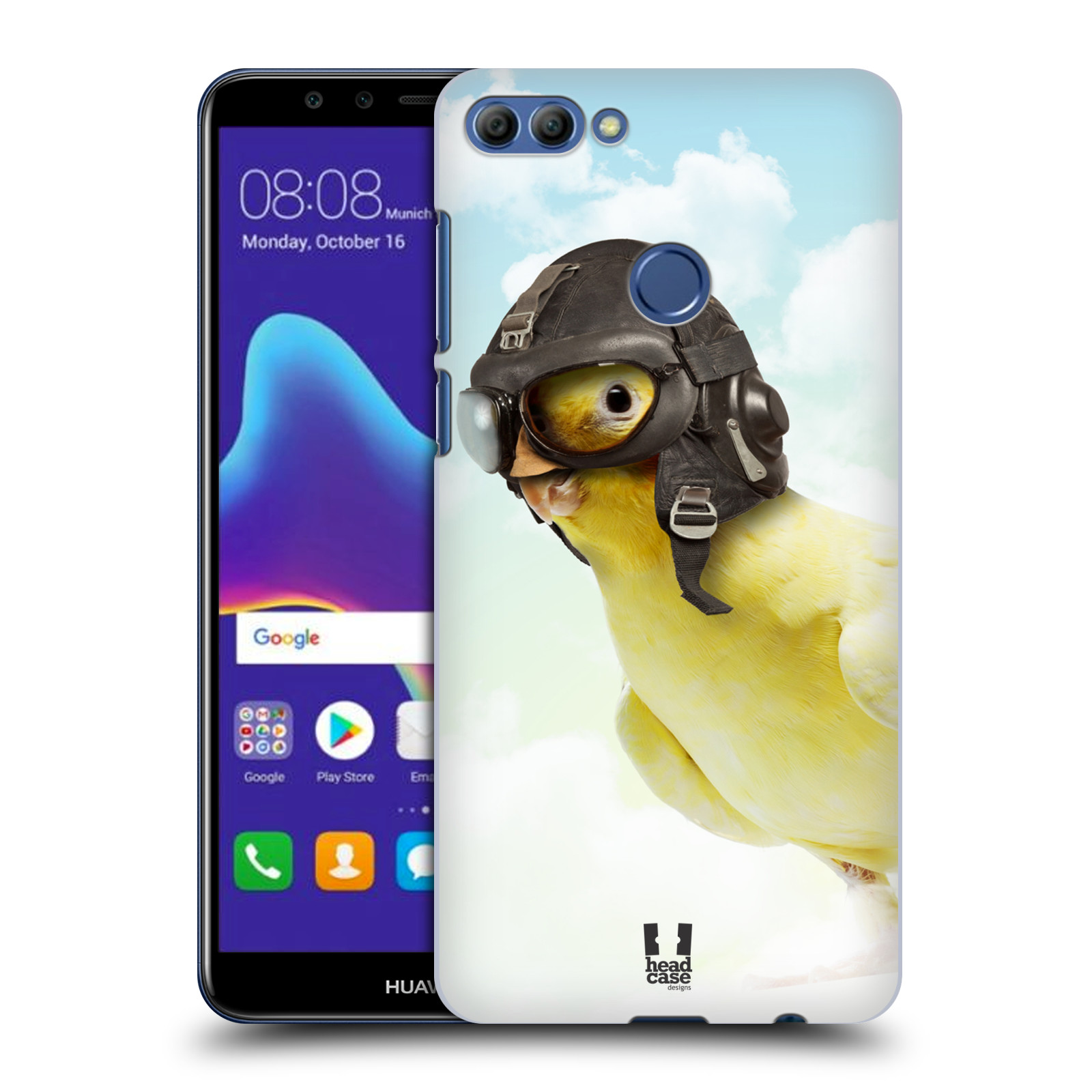 HEAD CASE plastový obal na mobil Huawei Y9 2018 vzor Legrační zvířátka ptáček letec