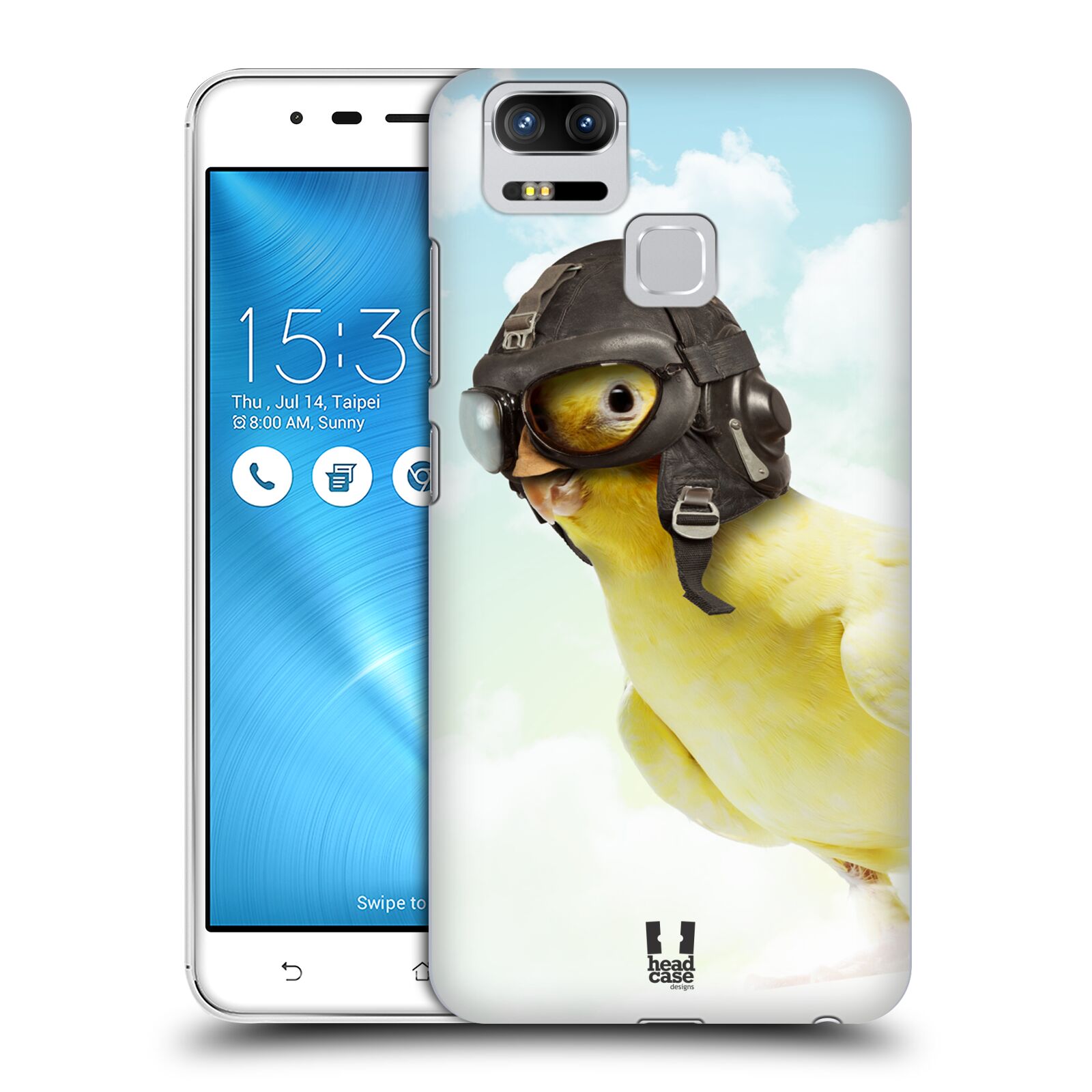 HEAD CASE plastový obal na mobil Asus Zenfone 3 Zoom ZE553KL vzor Legrační zvířátka ptáček letec