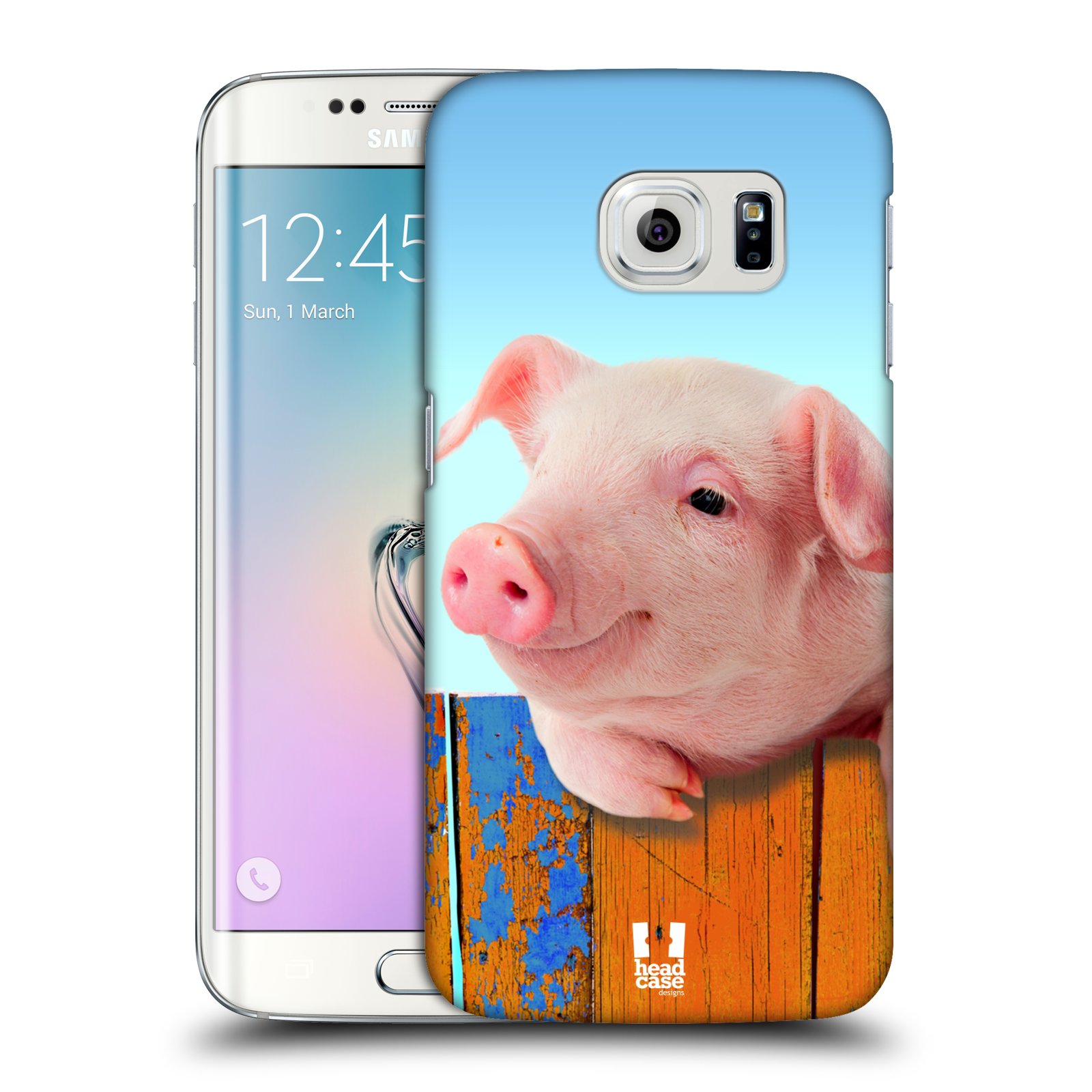 HEAD CASE plastový obal na mobil SAMSUNG Galaxy S6 EDGE (G9250, G925, G925F) vzor Legrační zvířátka prasátko růžová