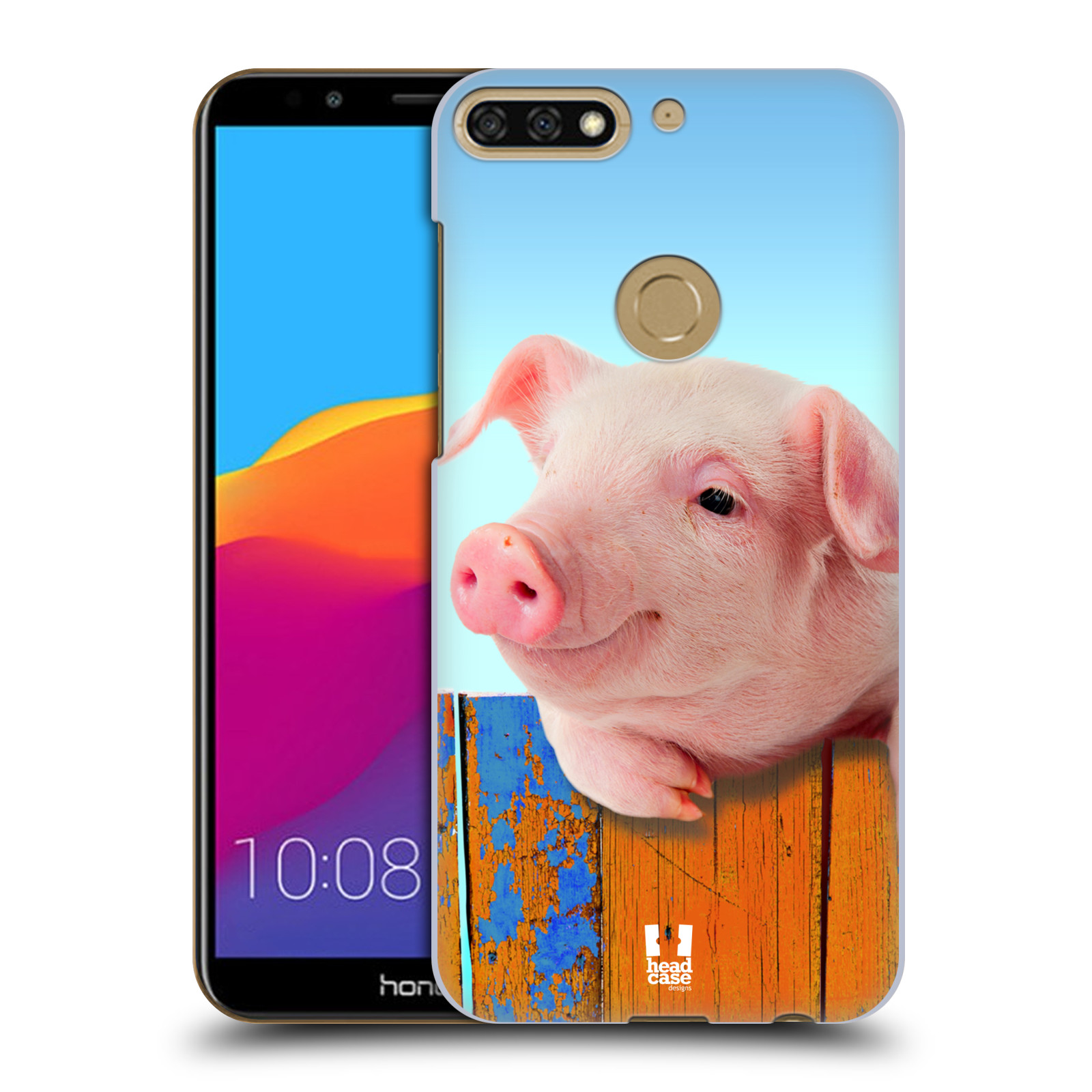 HEAD CASE plastový obal na mobil Honor 7c vzor Legrační zvířátka prasátko růžová