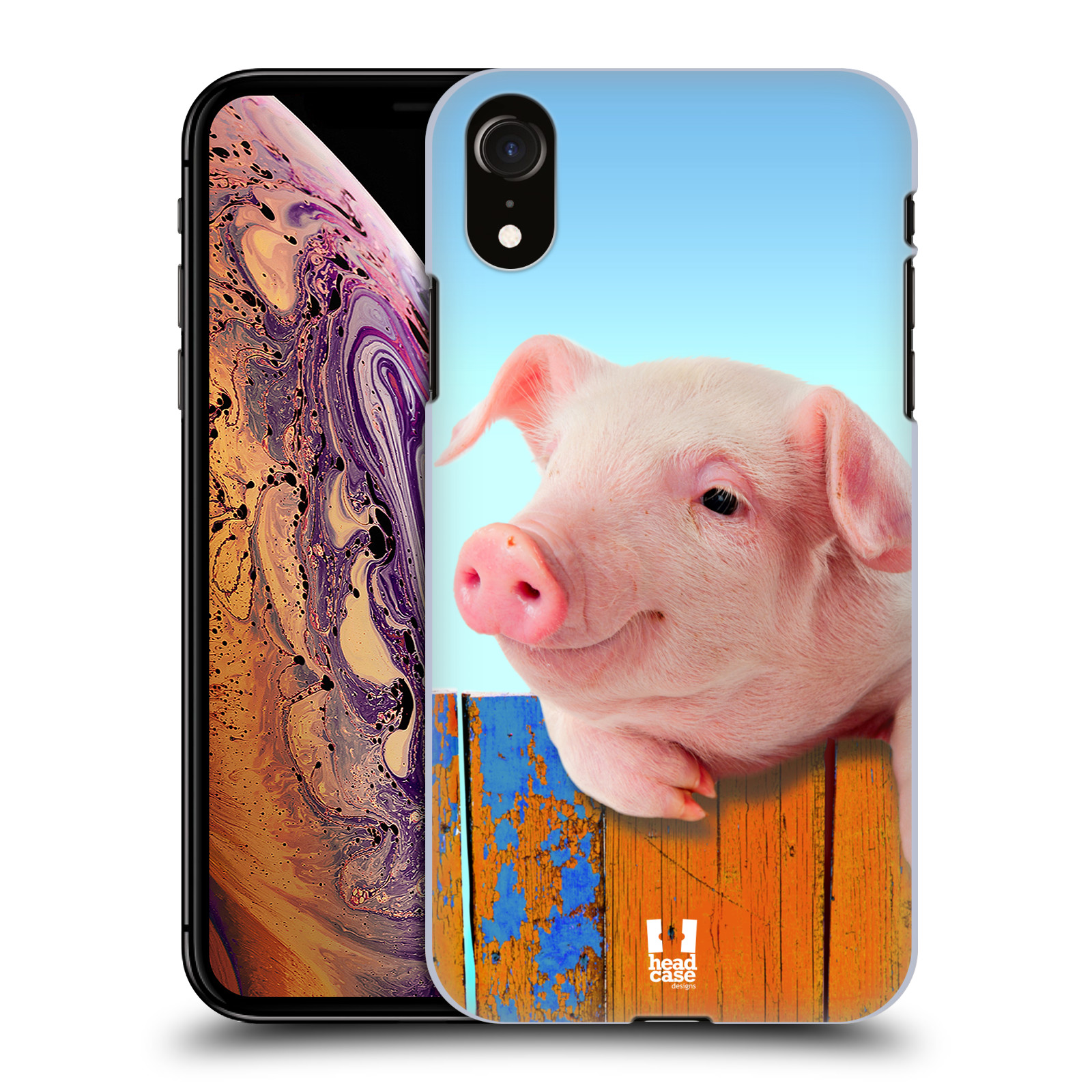 HEAD CASE plastový obal na mobil Apple Iphone XR vzor Legrační zvířátka prasátko růžová