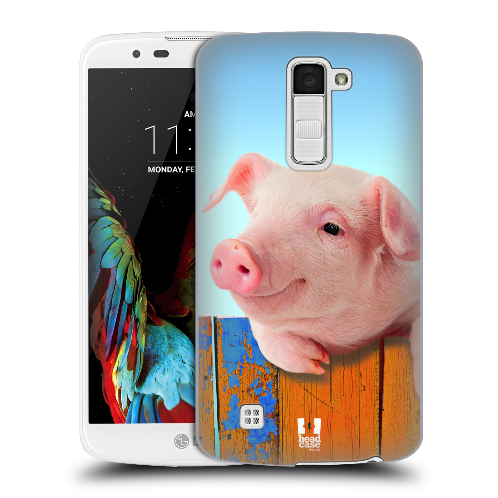 HEAD CASE plastový obal na mobil LG K10 vzor Legrační zvířátka prasátko růžová