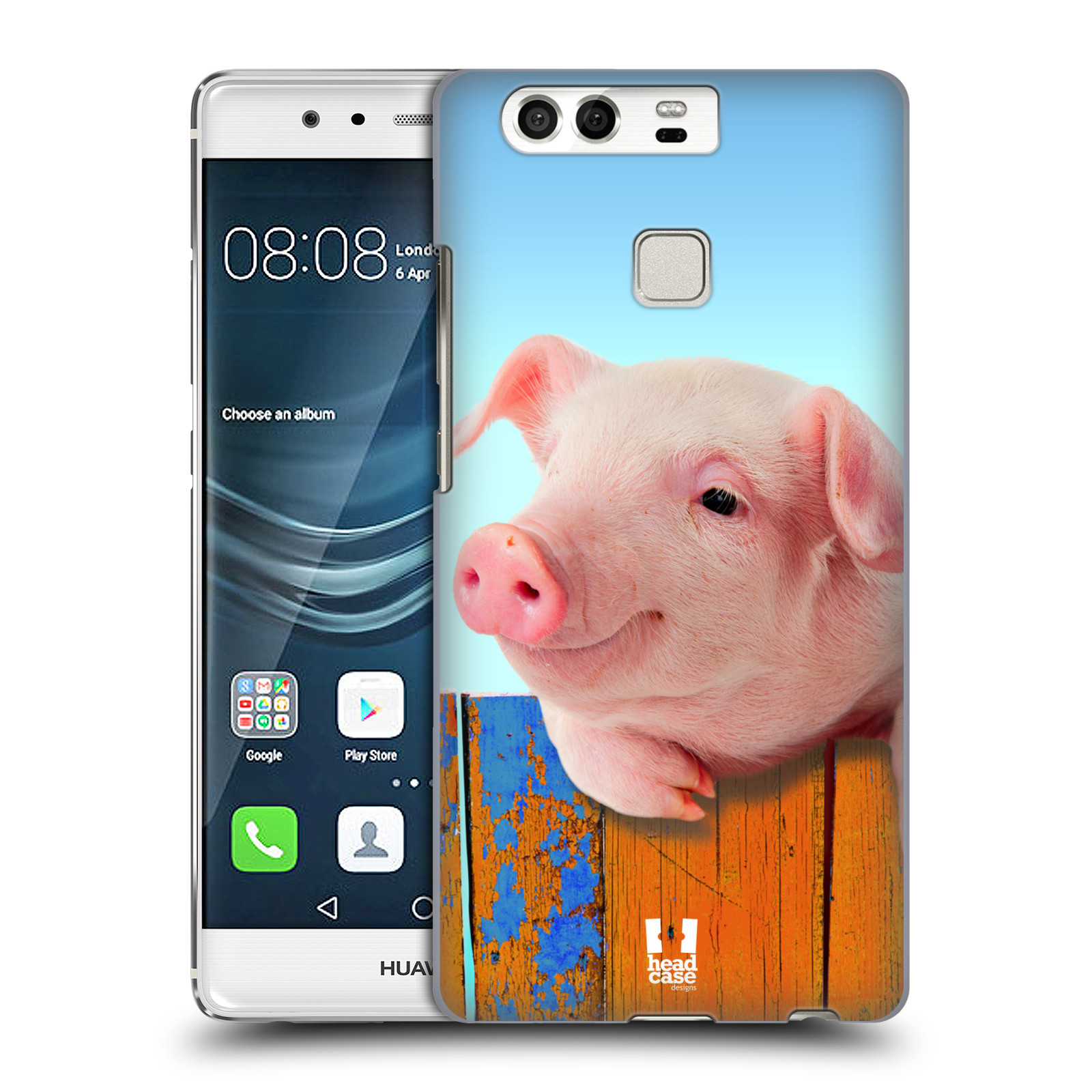 HEAD CASE plastový obal na mobil Huawei P9 / P9 DUAL SIM vzor Legrační zvířátka prasátko růžová