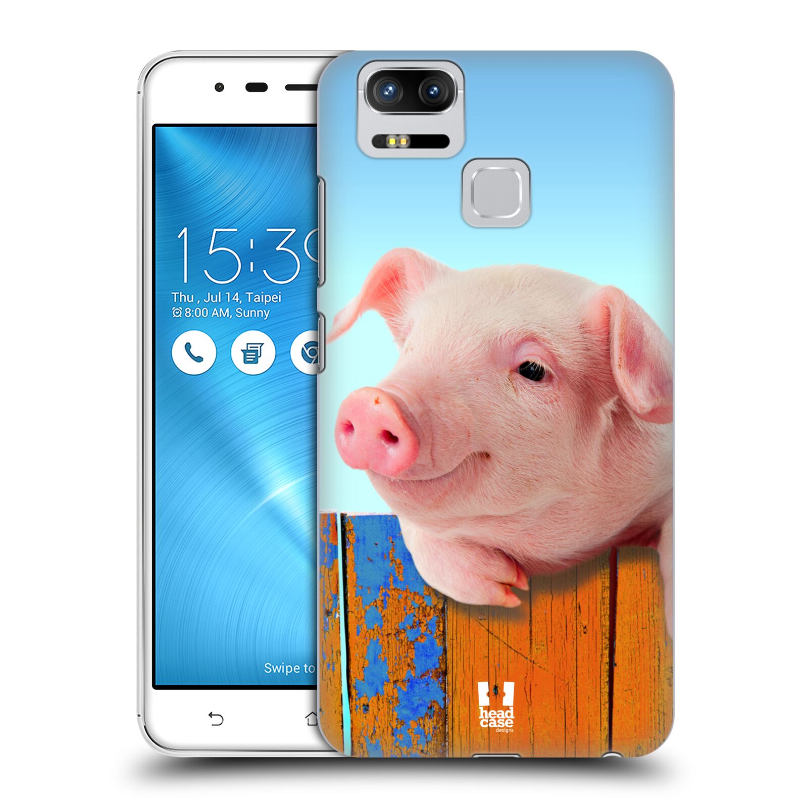 HEAD CASE plastový obal na mobil Asus Zenfone 3 Zoom ZE553KL vzor Legrační zvířátka prasátko růžová