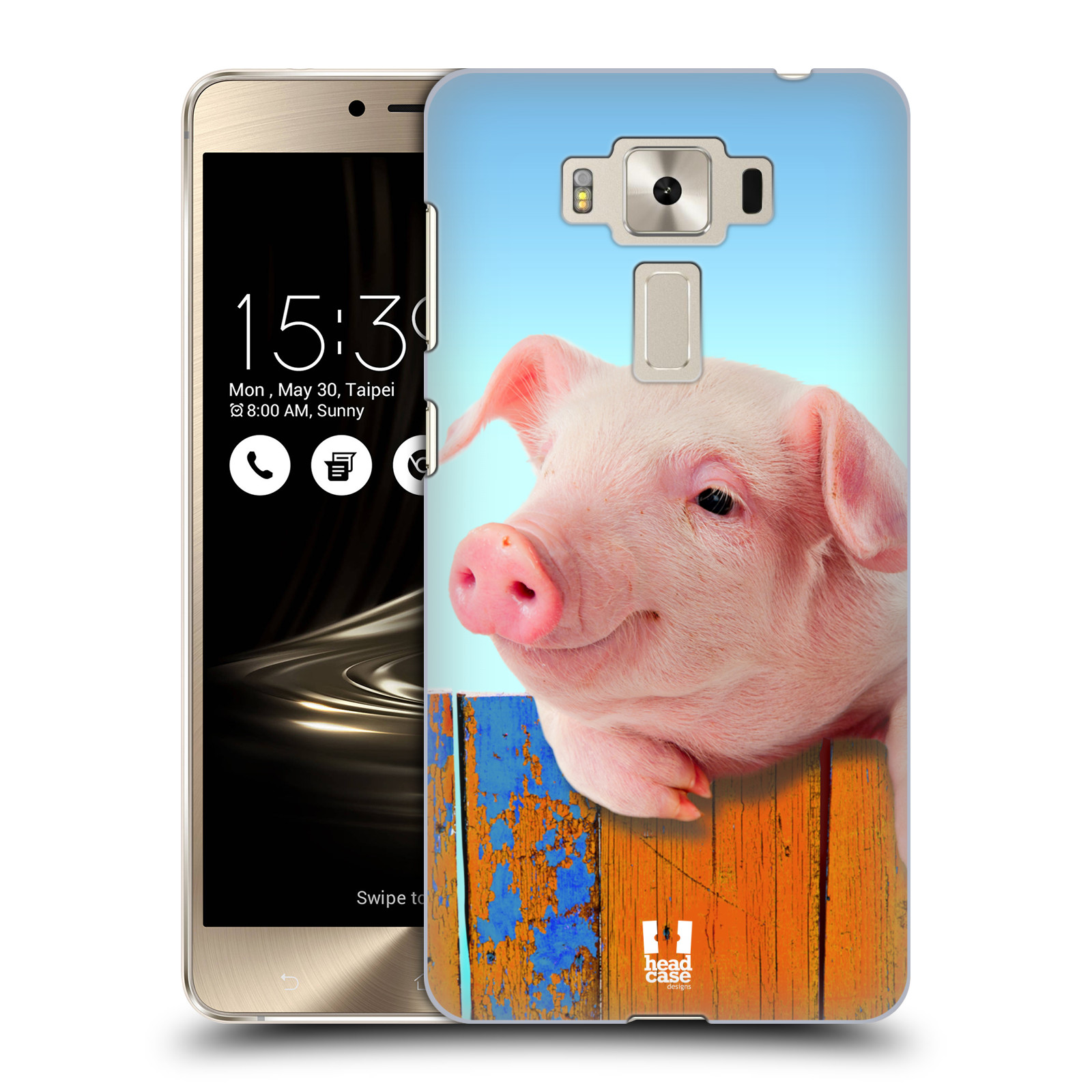 HEAD CASE plastový obal na mobil Asus Zenfone 3 DELUXE ZS550KL vzor Legrační zvířátka prasátko růžová