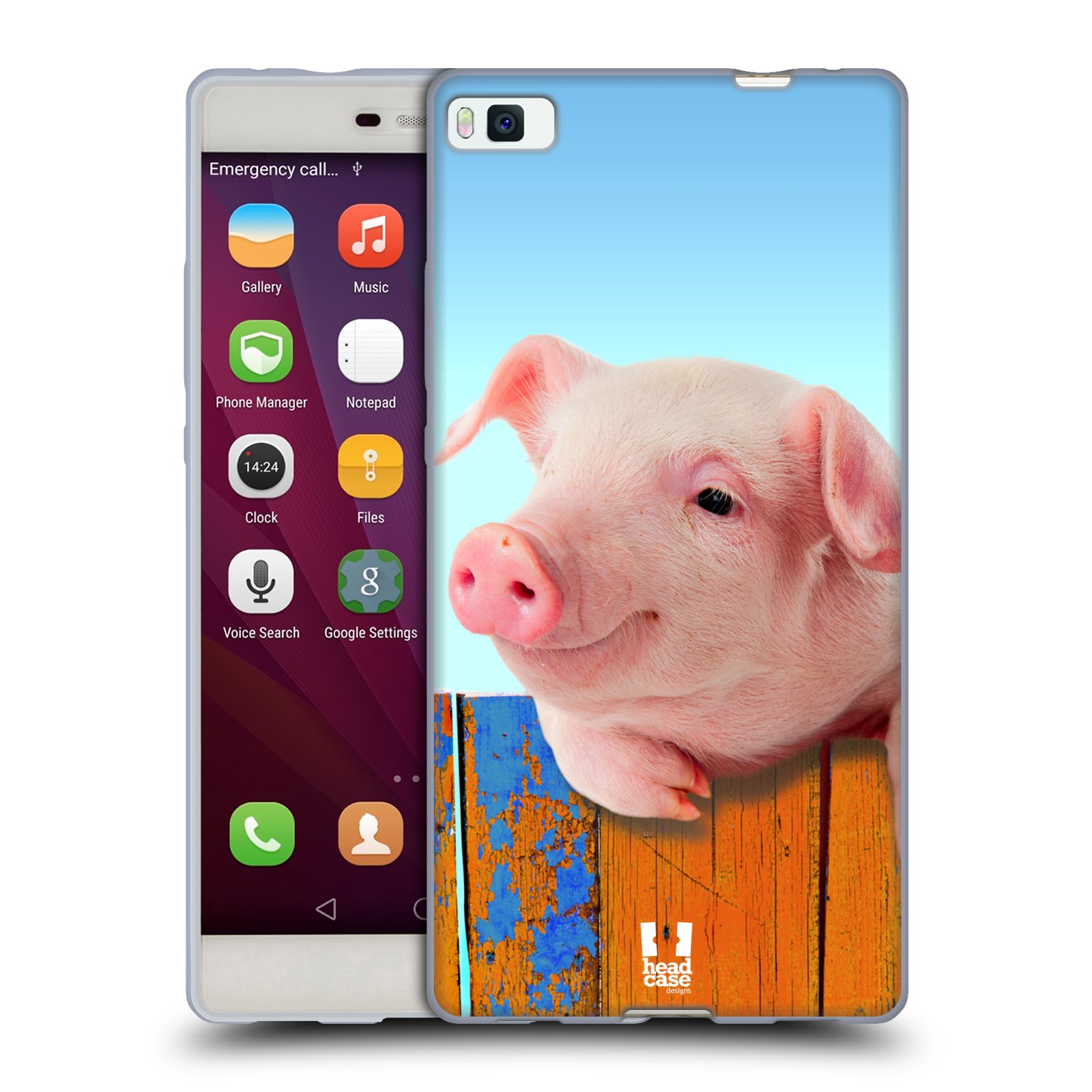 HEAD CASE silikonový obal na mobil Huawei P8 Legrační zvířátka prasátko