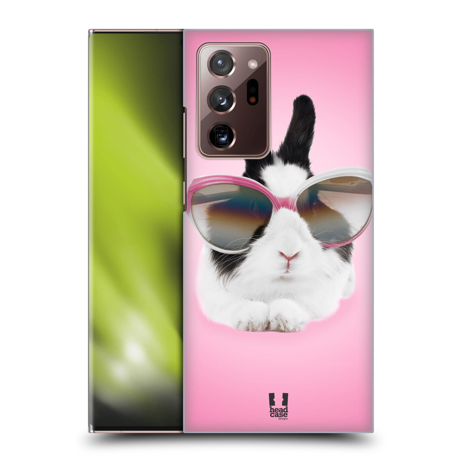 Plastový obal HEAD CASE na mobil Samsung Galaxy Note 20 ULTRA vzor Legrační zvířátka roztomilý králíček s brýlemi růžová