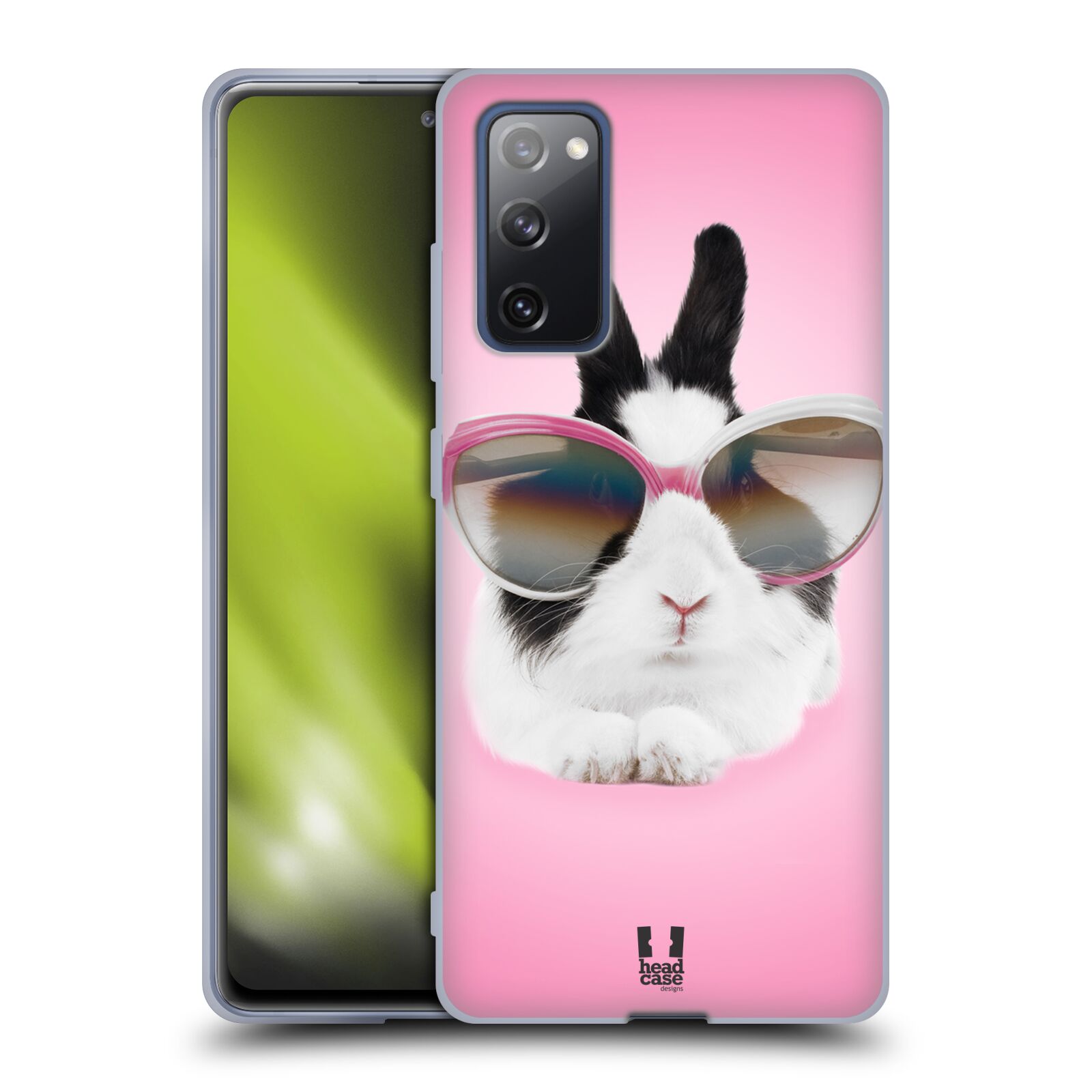 Plastový obal HEAD CASE na mobil Samsung Galaxy S20 FE / S20 FE 5G vzor Legrační zvířátka roztomilý králíček s brýlemi růžová