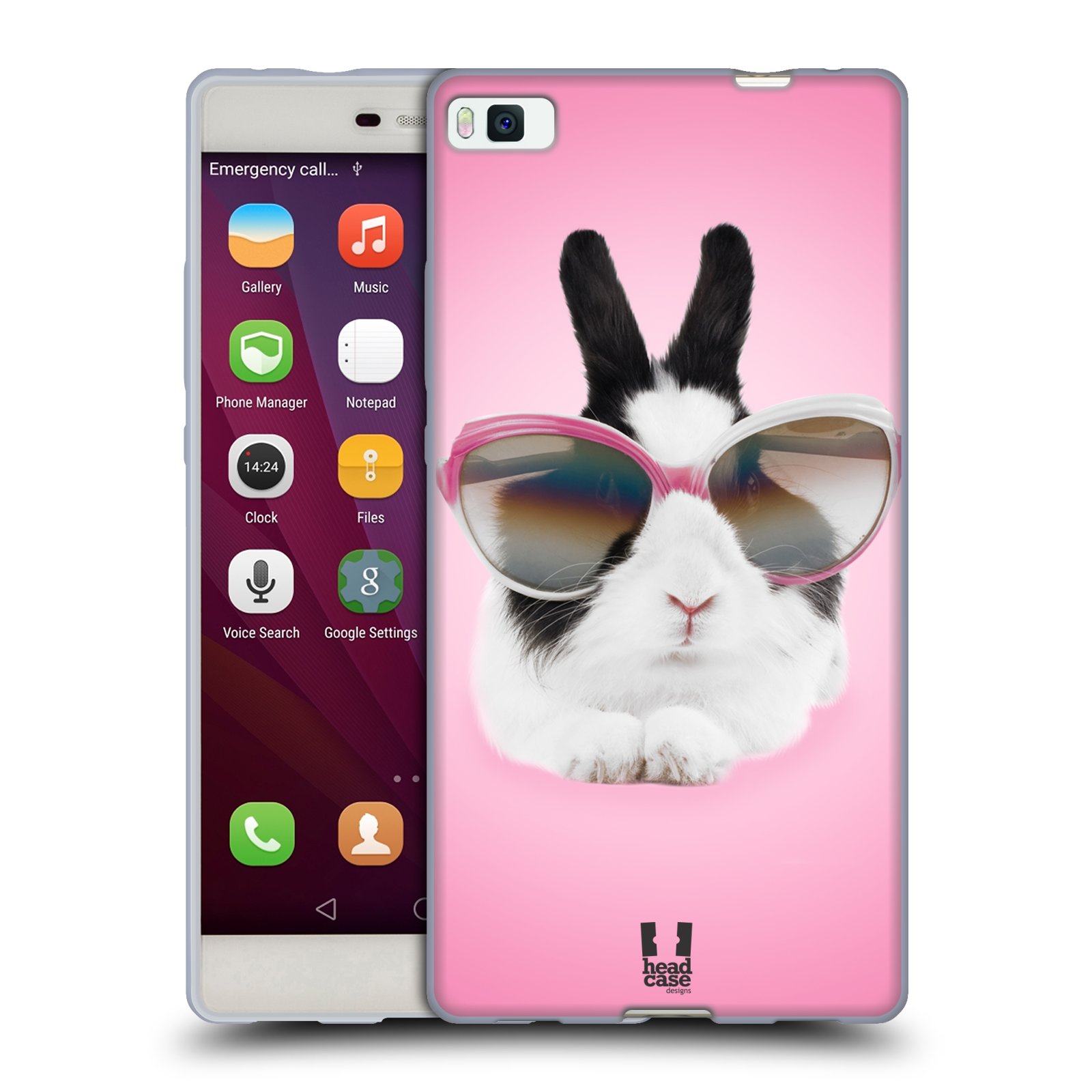 HEAD CASE silikonový obal na mobil Huawei P8 Legrační zvířátka roztomilý králíček