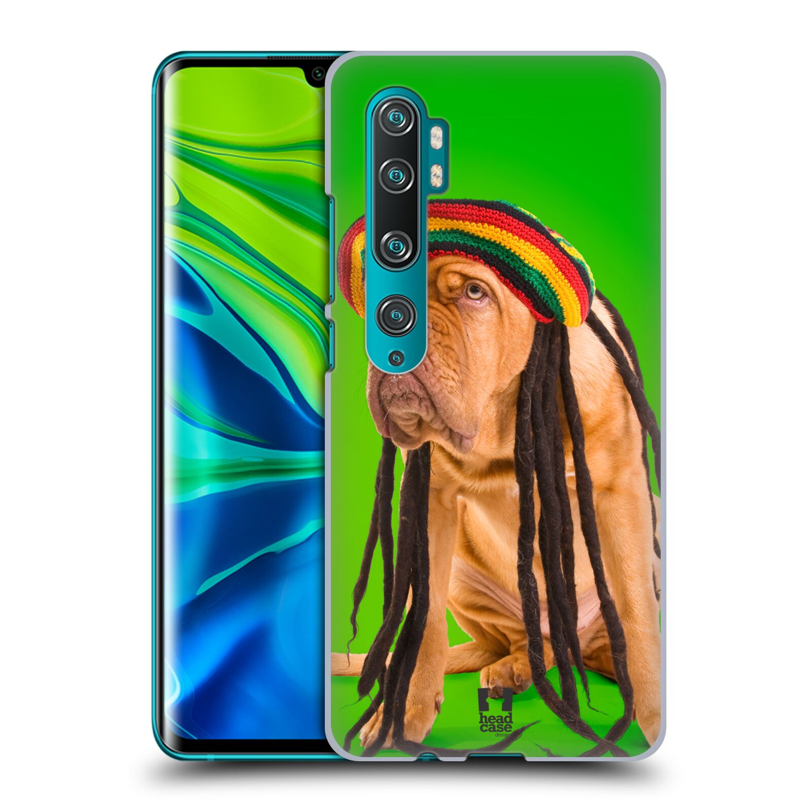 Pouzdro na mobil Xiaomi Mi Note 10 / Mi Note 10 PRO - HEAD CASE - vzor Legrační zvířátka pejsek dredy Rastafarián