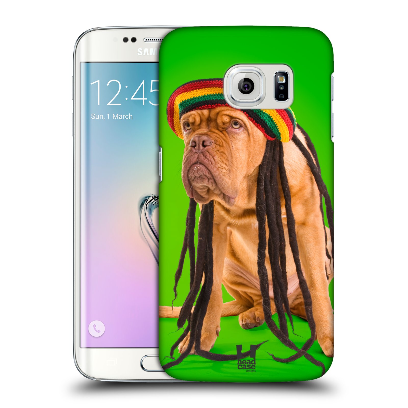 HEAD CASE plastový obal na mobil SAMSUNG Galaxy S6 EDGE (G9250, G925, G925F) vzor Legrační zvířátka pejsek dredy Rastafarián