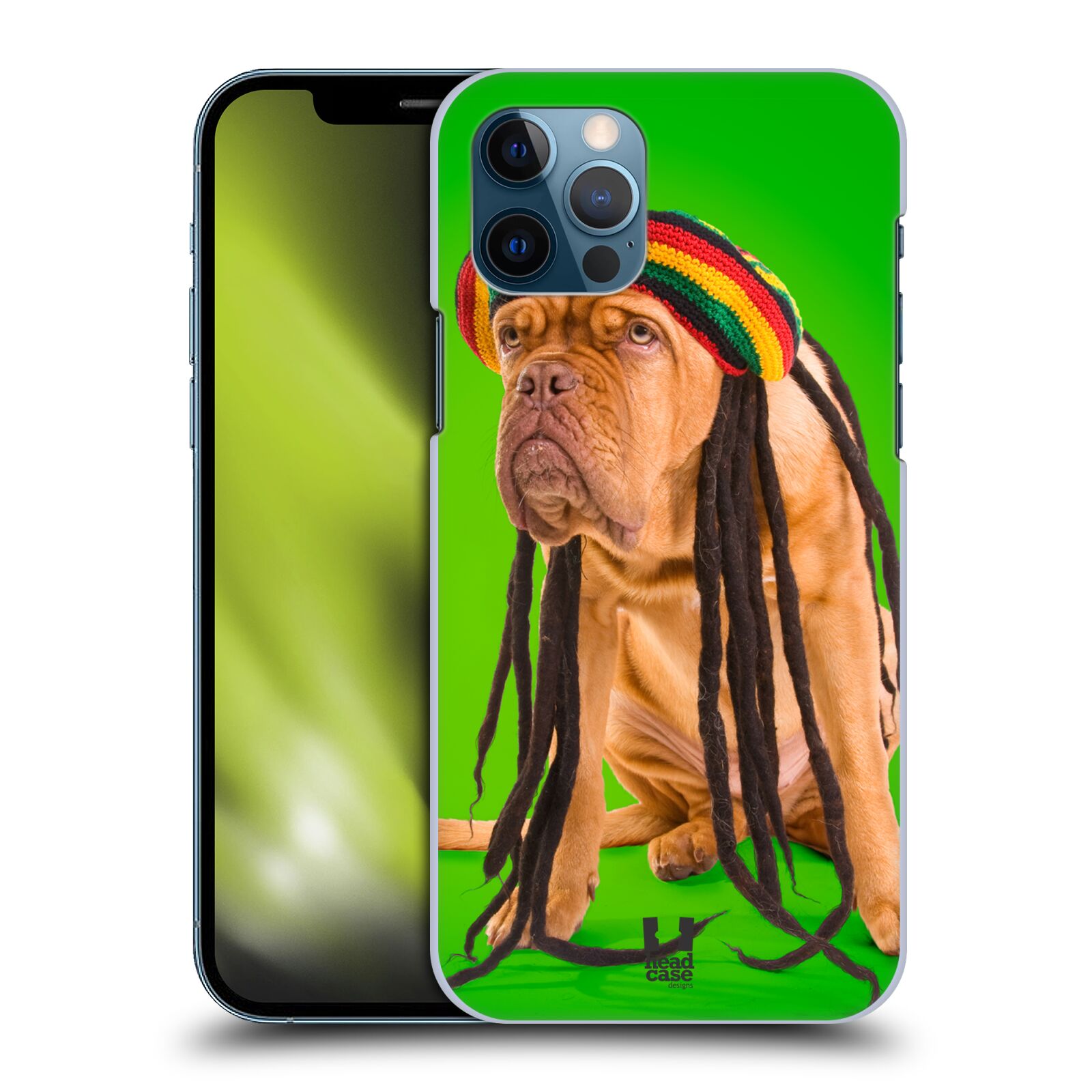 HEAD CASE plastový obal na mobil Apple Iphone 12 / Iphone 12 PRO vzor Legrační zvířátka pejsek dredy Rastafarián