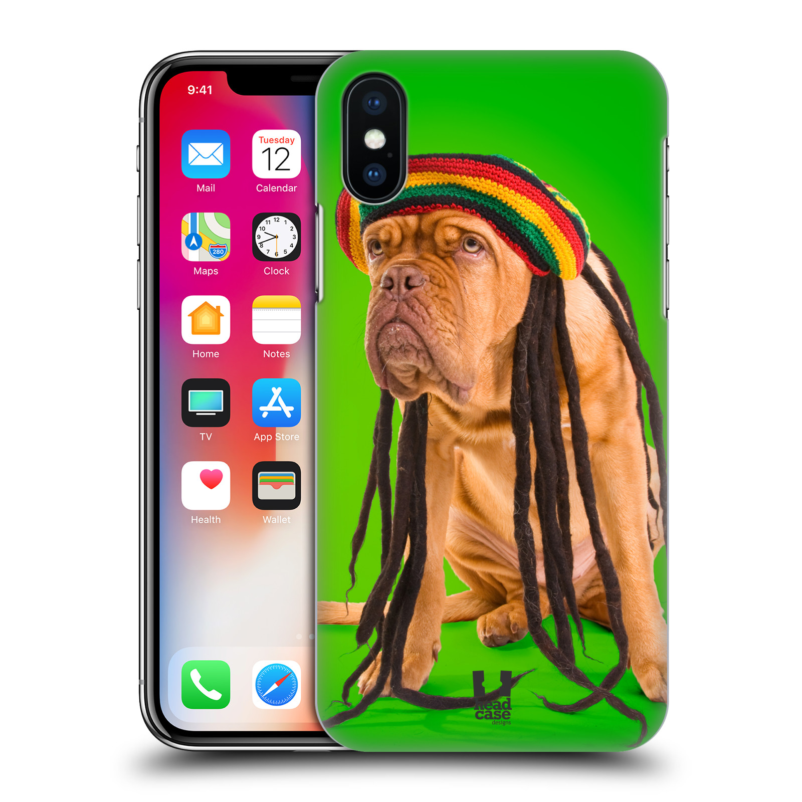 HEAD CASE plastový obal na mobil Apple Iphone X / XS vzor Legrační zvířátka pejsek dredy Rastafarián