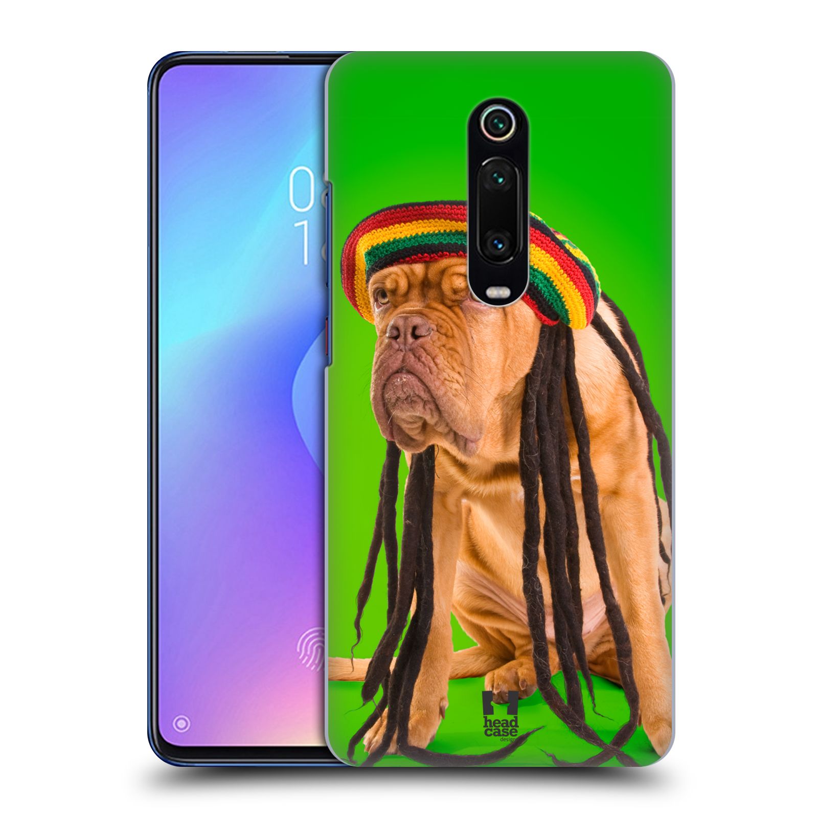Pouzdro na mobil Xiaomi Mi 9T PRO - HEAD CASE - vzor Legrační zvířátka pejsek dredy Rastafarián