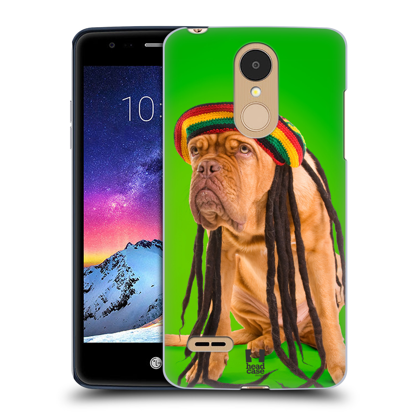 HEAD CASE plastový obal na mobil LG K9 / K8 2018 vzor Legrační zvířátka pejsek dredy Rastafarián