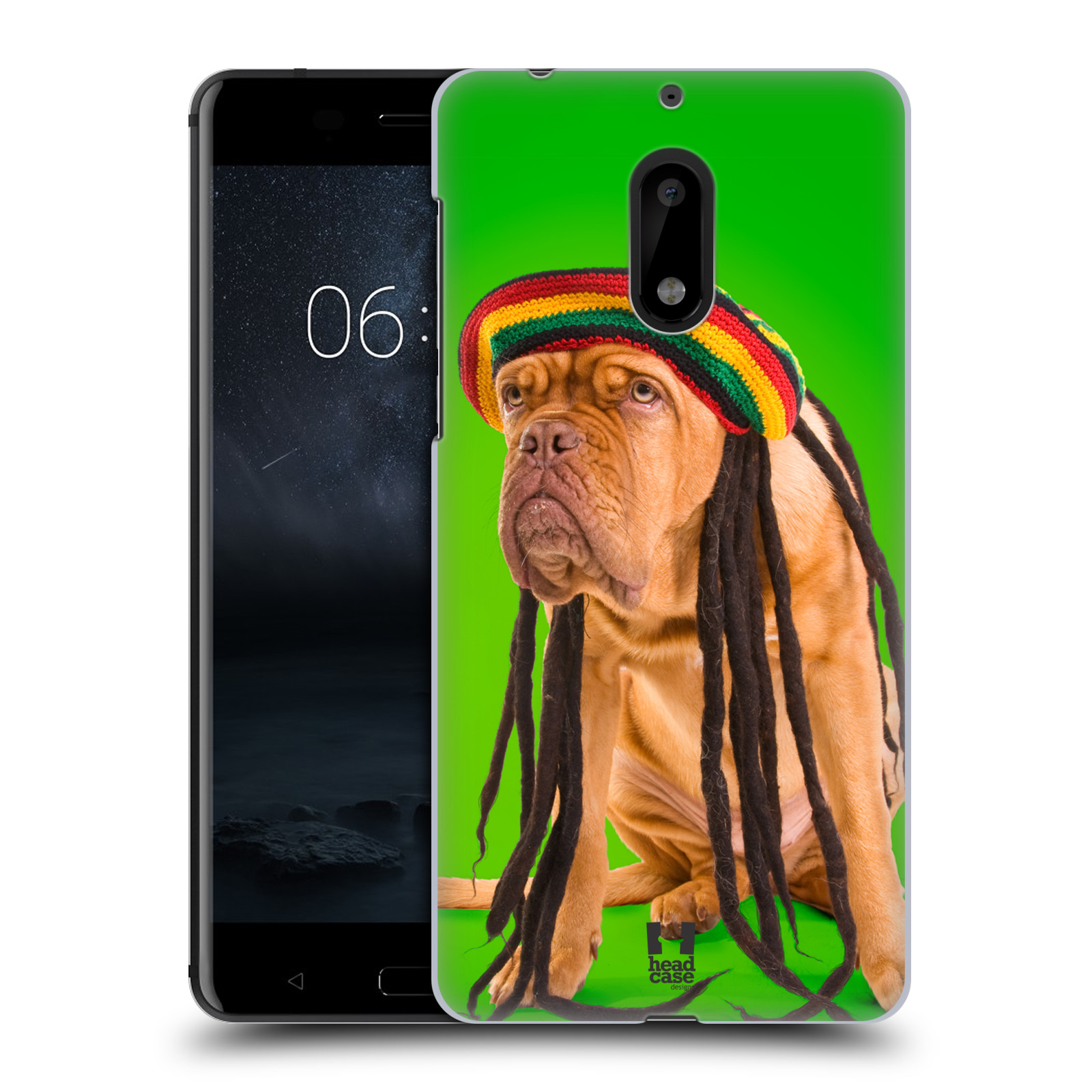 HEAD CASE plastový obal na mobil Nokia 6 vzor Legrační zvířátka pejsek dredy Rastafarián