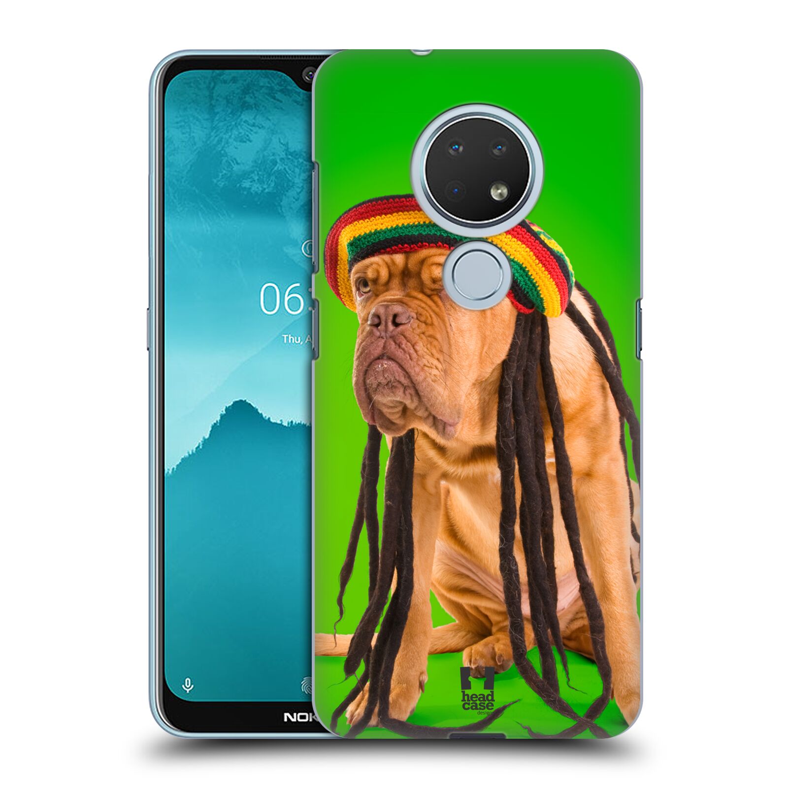 Pouzdro na mobil Nokia 6.2 - HEAD CASE - vzor Legrační zvířátka pejsek dredy Rastafarián