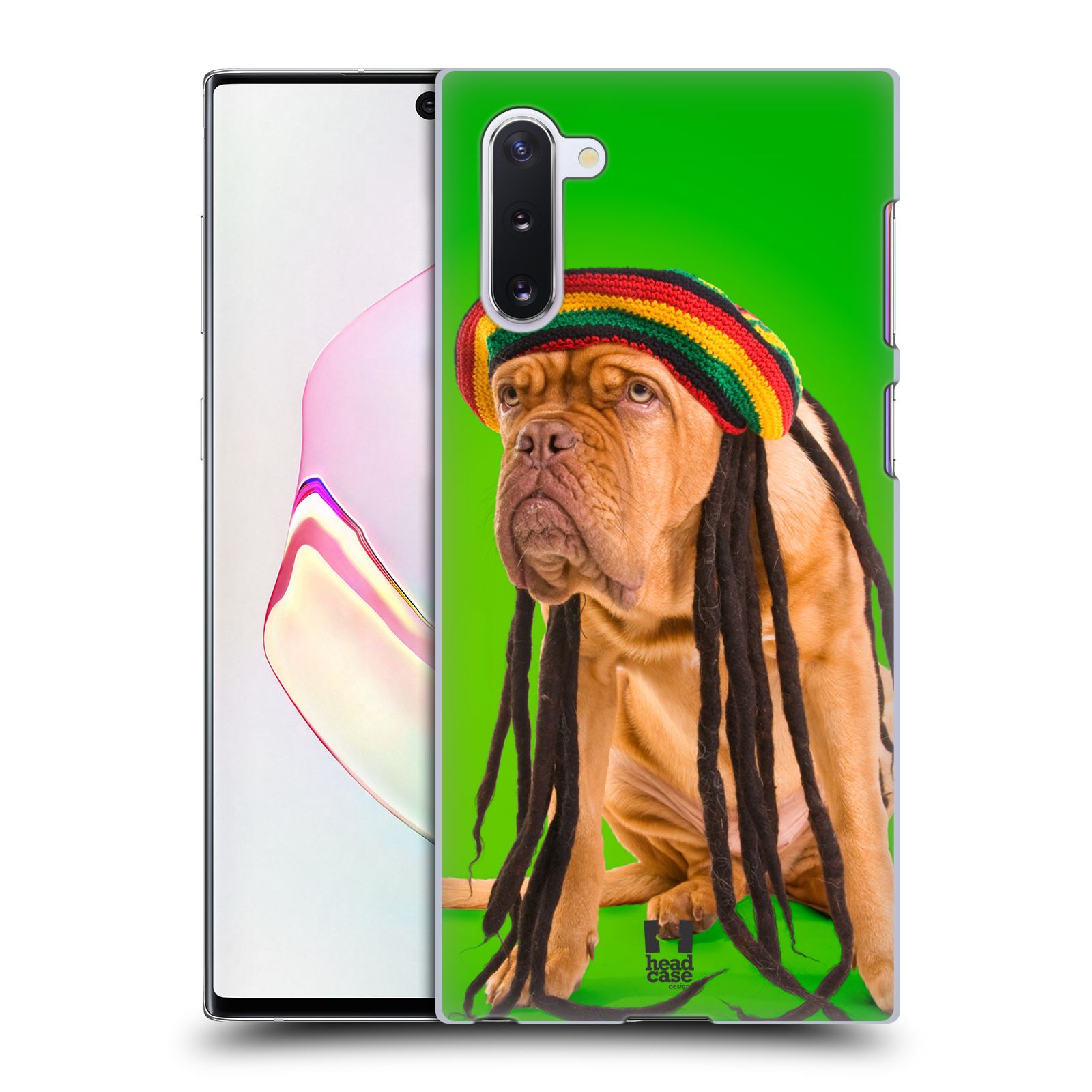 Pouzdro na mobil Samsung Galaxy Note 10 - HEAD CASE - vzor Legrační zvířátka pejsek dredy Rastafarián