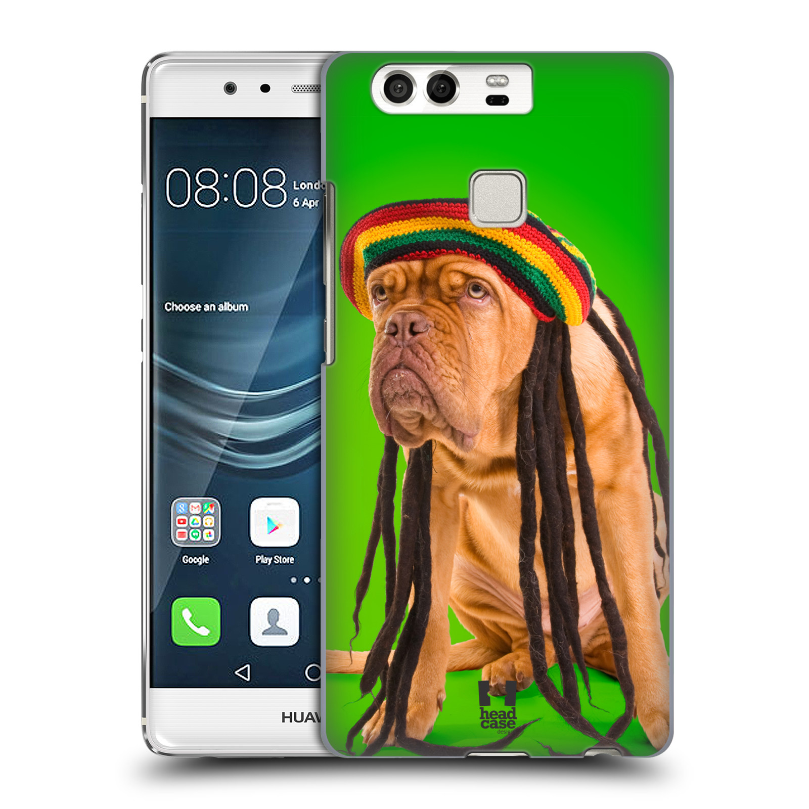 HEAD CASE plastový obal na mobil Huawei P9 / P9 DUAL SIM vzor Legrační zvířátka pejsek dredy Rastafarián