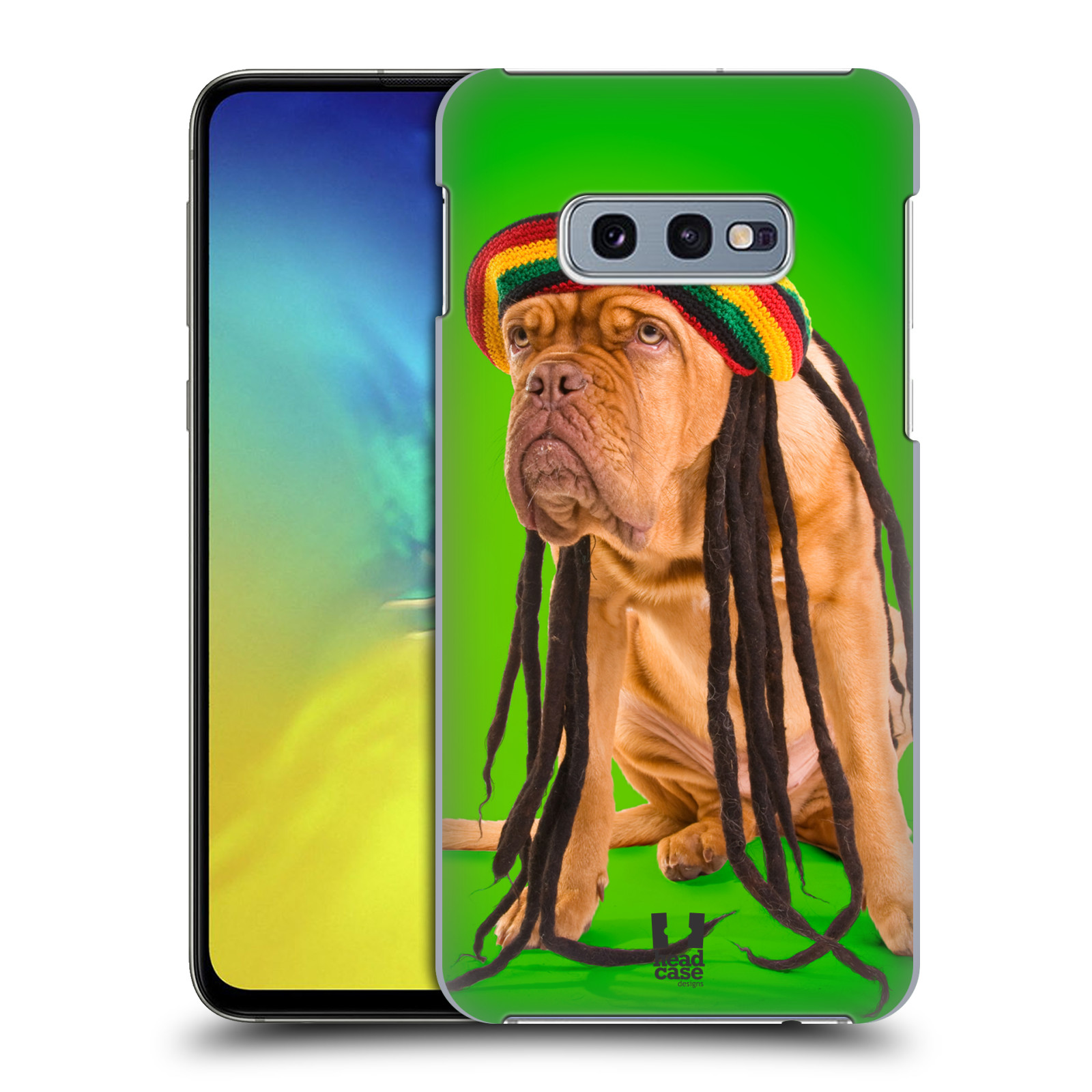 Pouzdro na mobil Samsung Galaxy S10e - HEAD CASE - vzor Legrační zvířátka pejsek dredy Rastafarián
