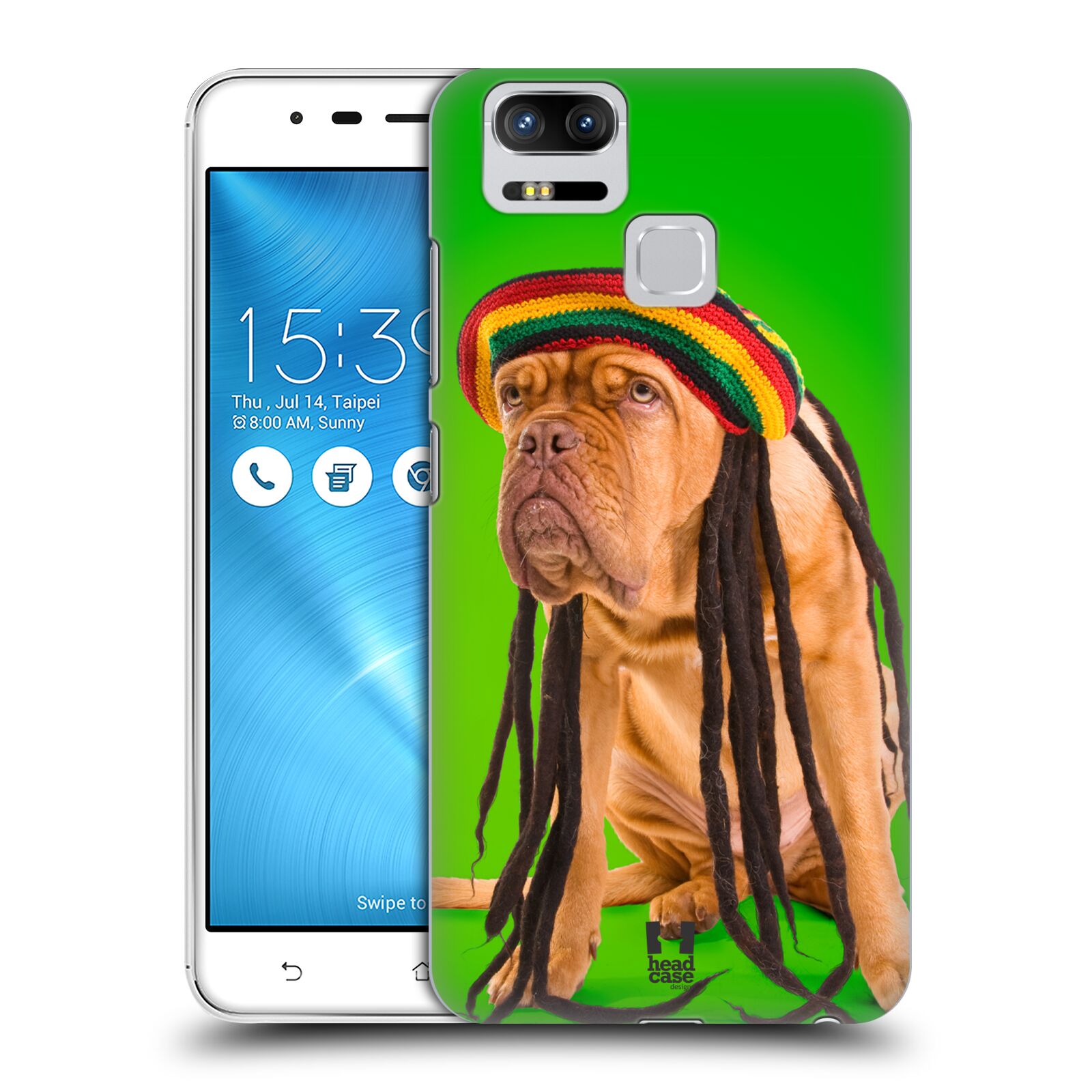 HEAD CASE plastový obal na mobil Asus Zenfone 3 Zoom ZE553KL vzor Legrační zvířátka pejsek dredy Rastafarián